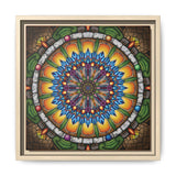 Emerald Arrows Mandala - Framed Canvas