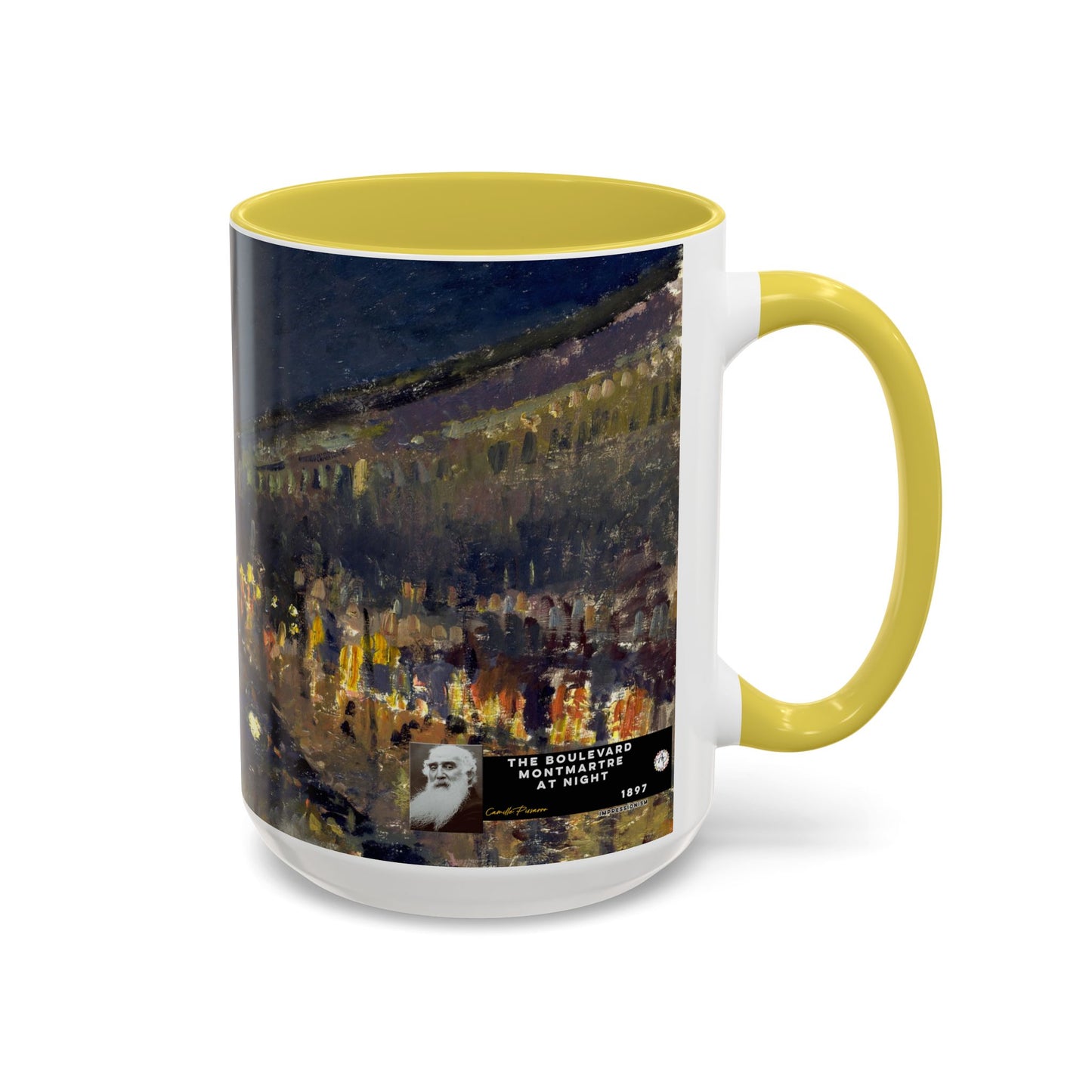 Pissarro, Camille - The Boulevard Montmartre At Night (1897) - Colorful Accent Mugs