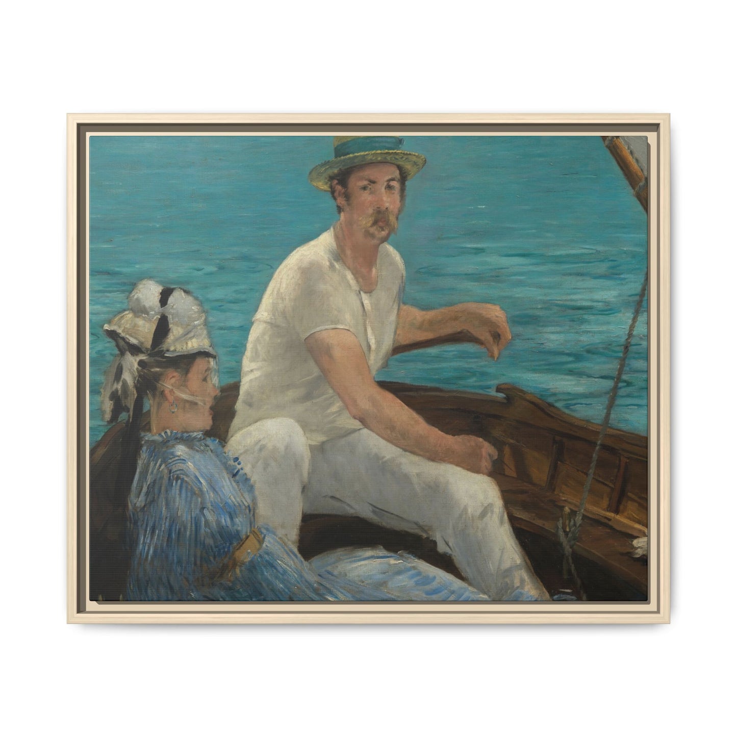 Manet, Édouard - Boating (1874) - Matte Canvas, Framed