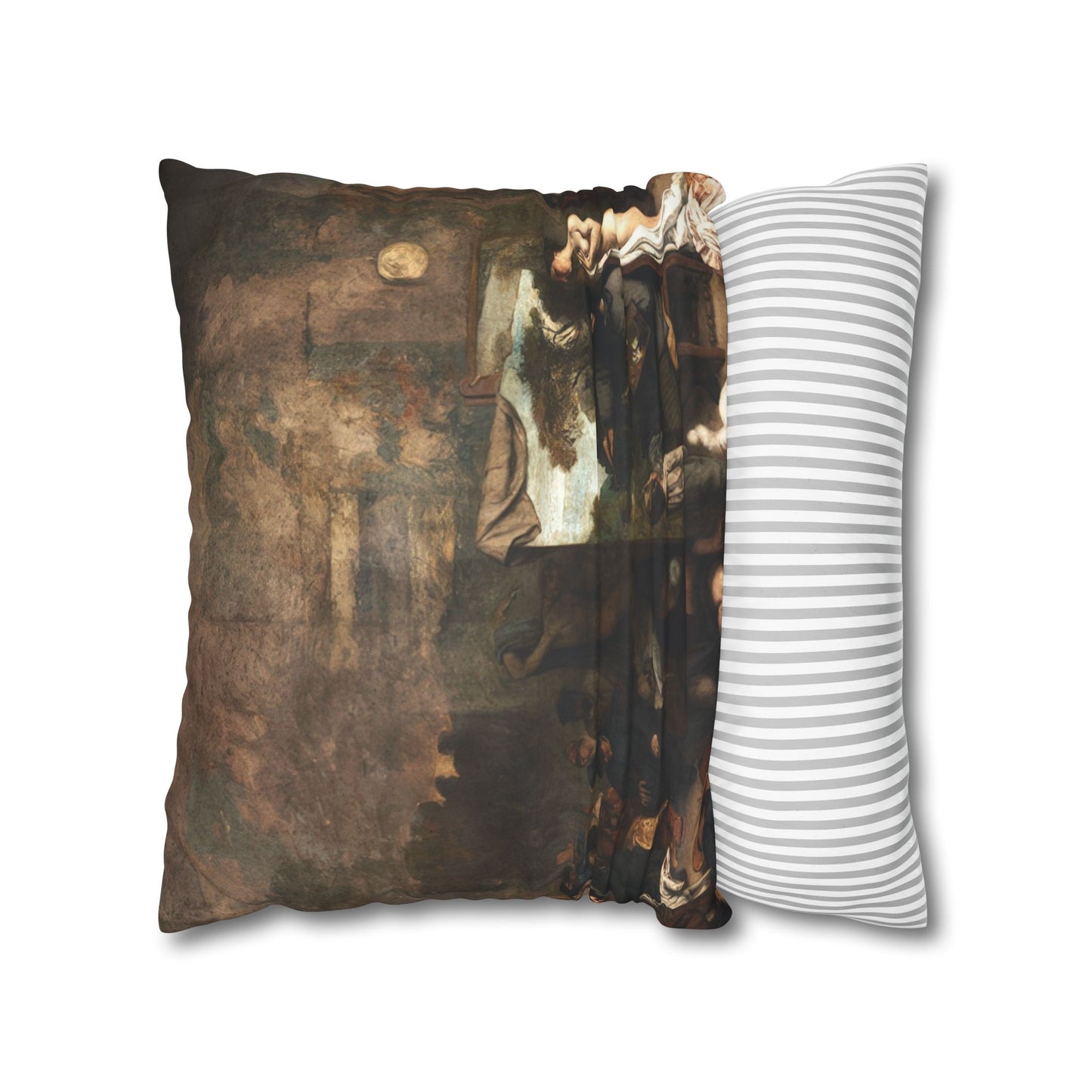 Courbet, Gustave - The Painter’s Studio (1855) - Suede Square Pillowcase