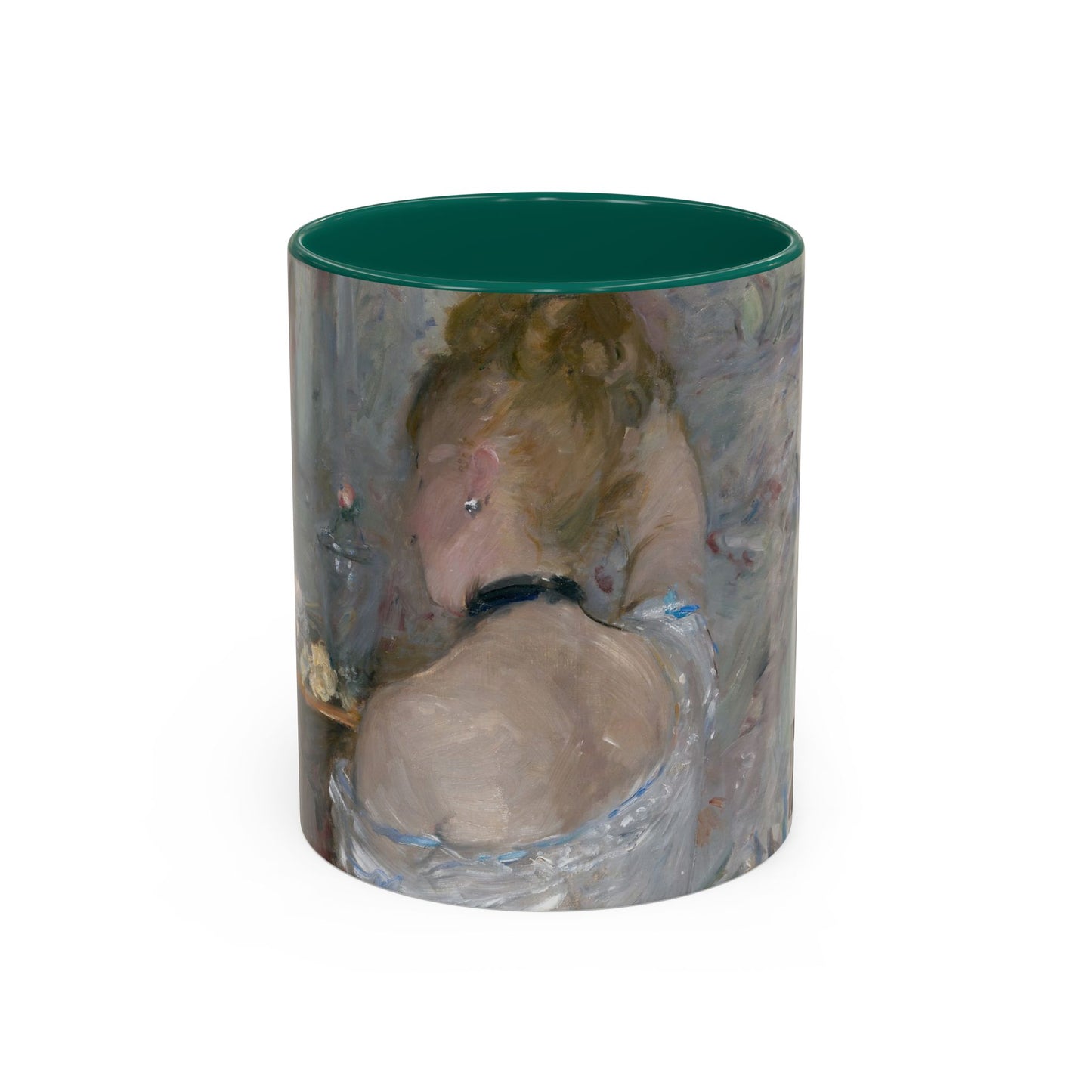 Morisot, Berthe - Woman at Her Toilette (1880) - Colorful Accent Mugs