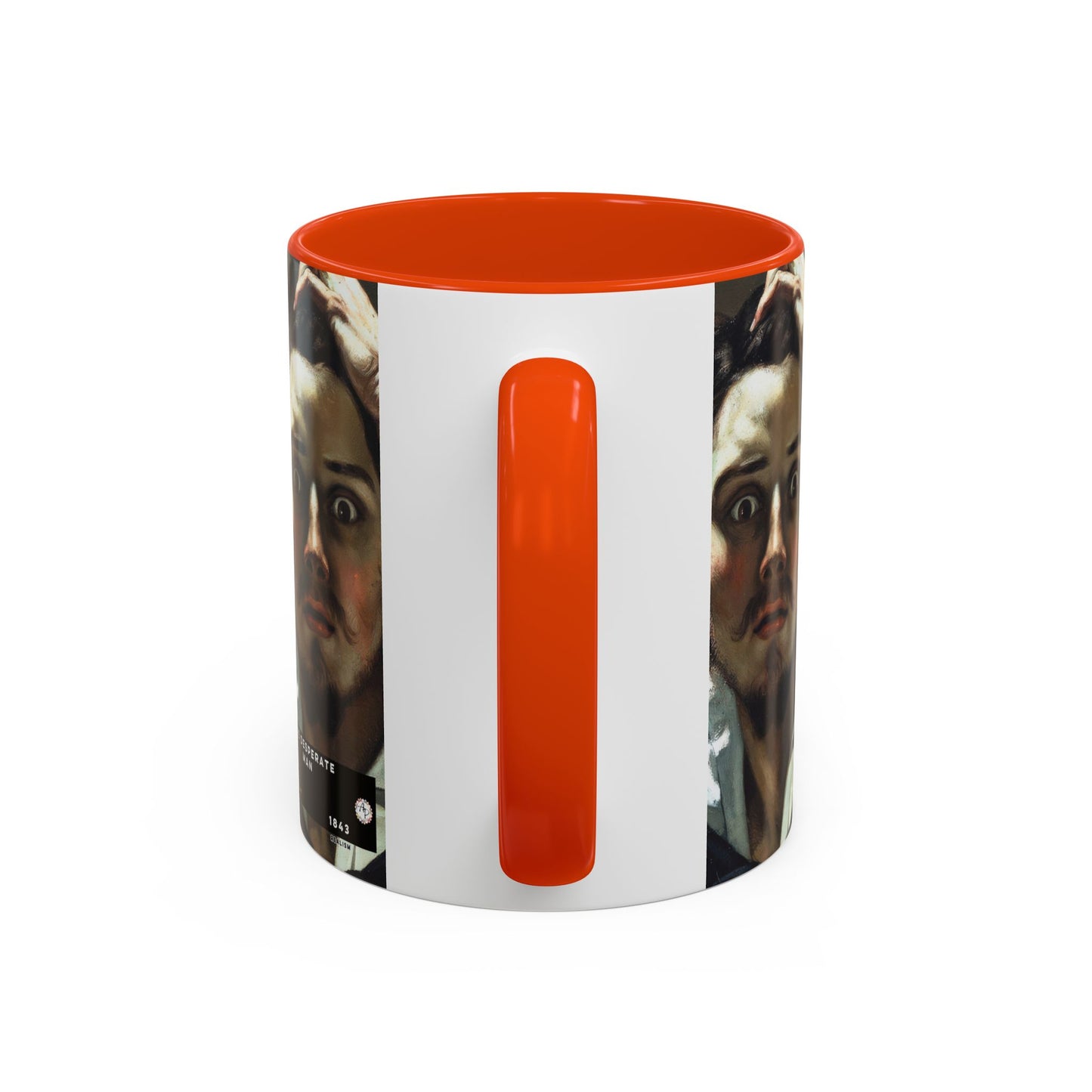 Courbet, Gustave - The Desperate Man (1843) - Colorful Accent Mugs