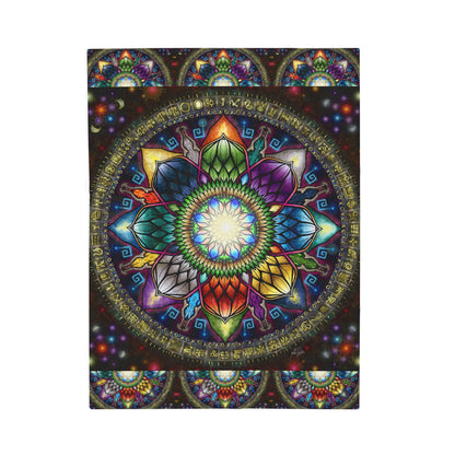 Pacio, Adam - Mystic Jewel Mandala - Velveteen Plush Blanket