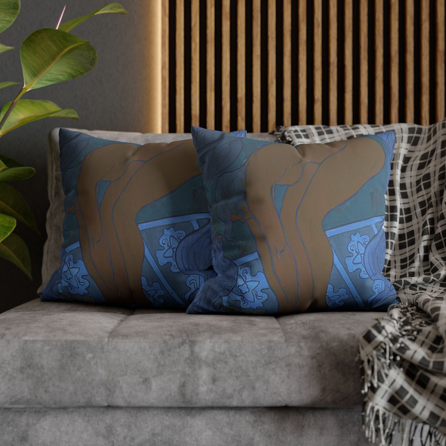Ranson, Paul - The Blue Bather (1891) - Suede Square Pillowcase