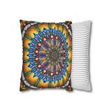 Emerald Arrows Mandala - Suede Square Pillowcase