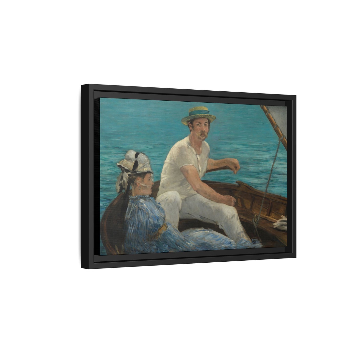 Manet, Édouard - Boating (1874) - Matte Canvas, Framed