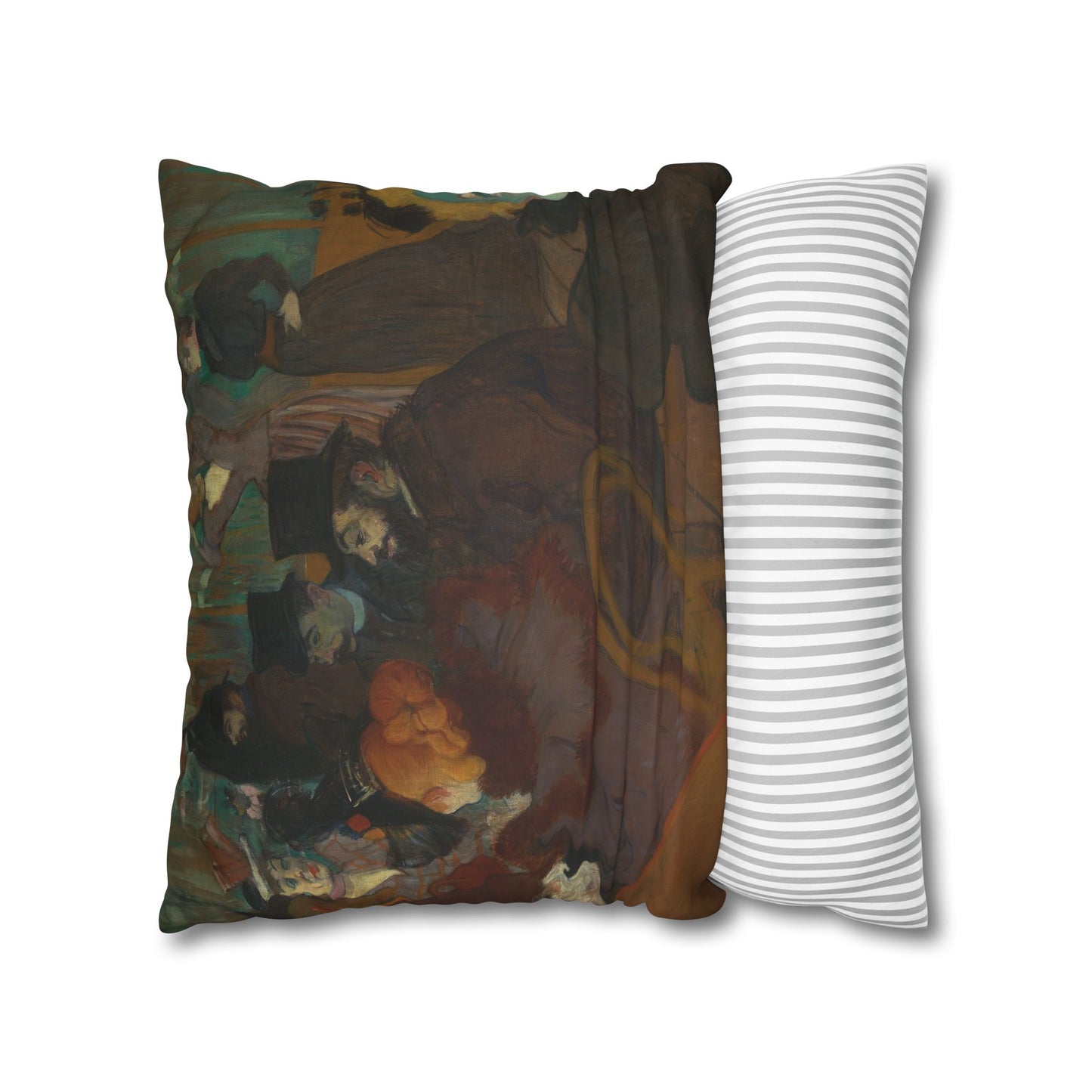 Toulouse-Lautrec, Henri - At the Moulin Rouge (1892) - Suede Square Pillowcase
