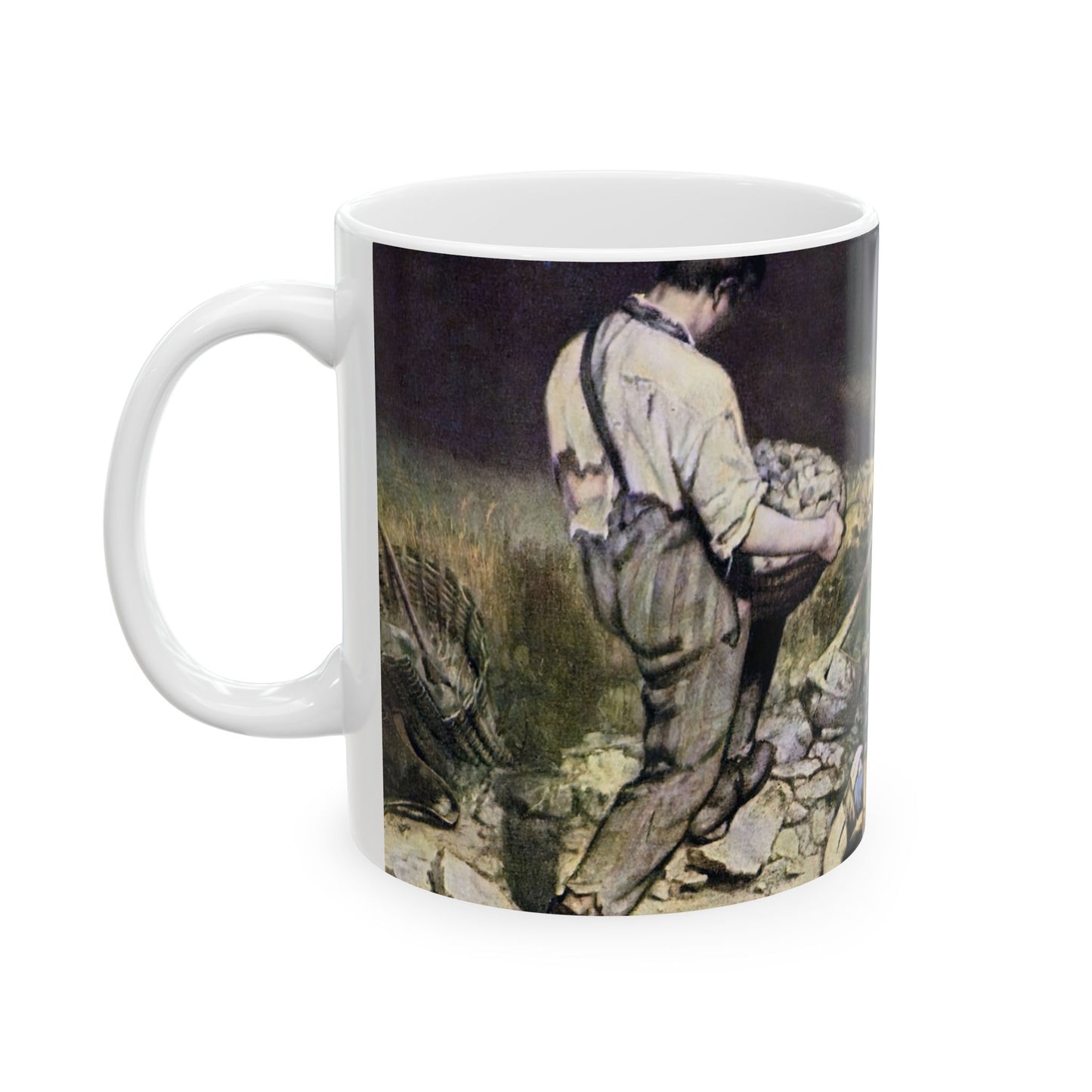 Courbet, Gustave - The Stone Breakers (1850) - Ceramic Mug