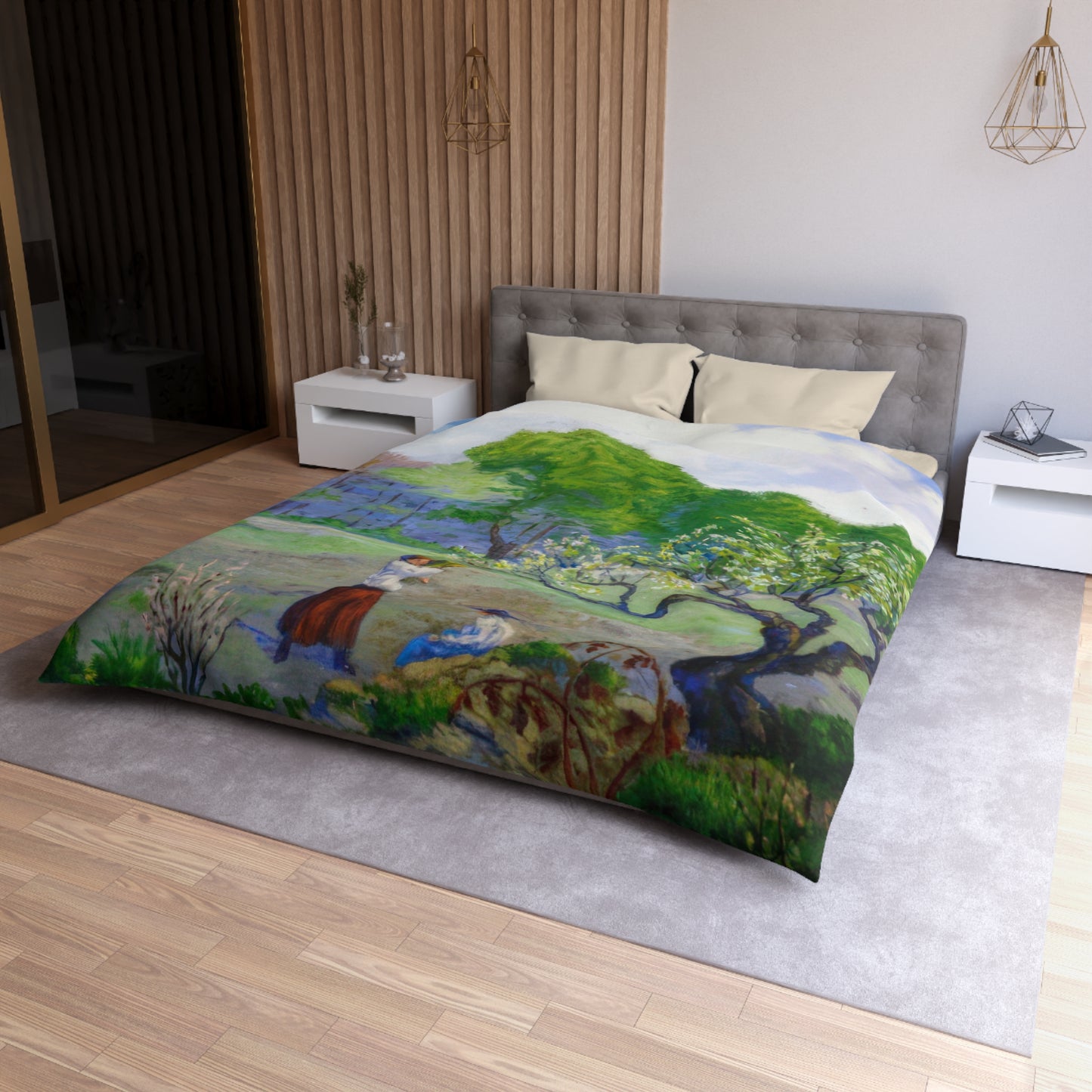 Ranson, Paul - Picking Flowers (1890) - Microfiber Duvet Cover