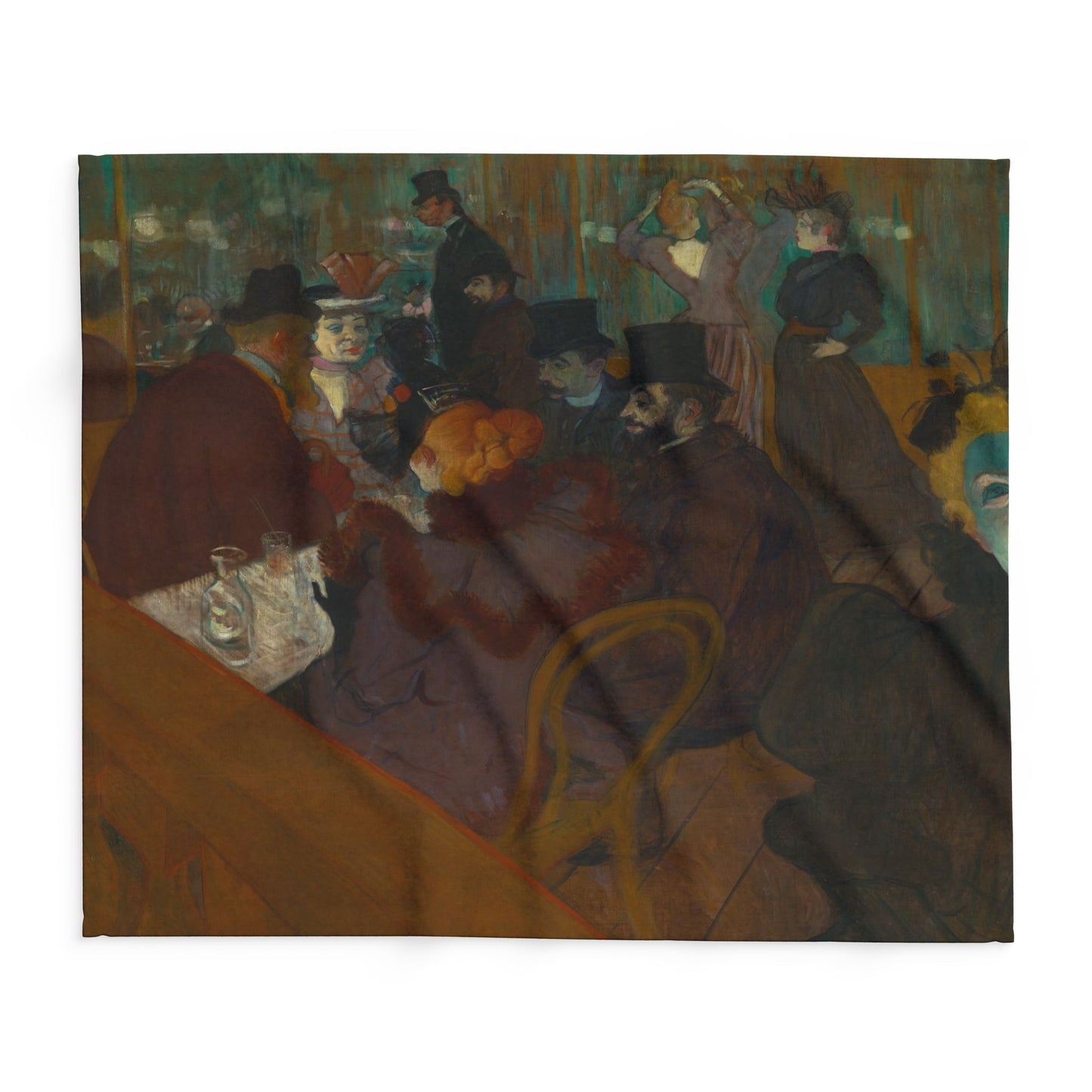Toulouse-Lautrec, Henri - At the Moulin Rouge (1892) - Arctic Fleece Blanket