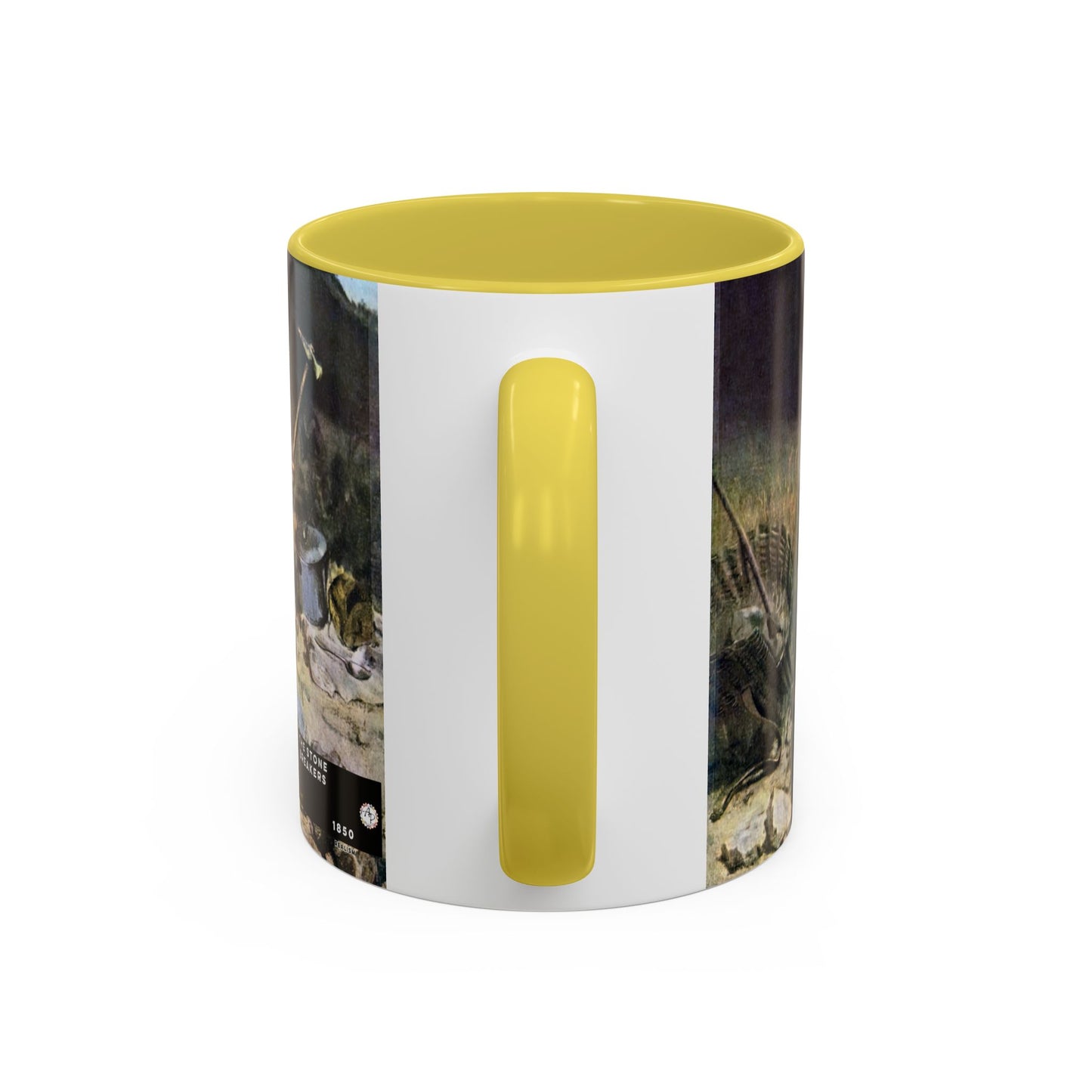Courbet, Gustave - The Stone Breakers (1850) - Colorful Accent Mugs