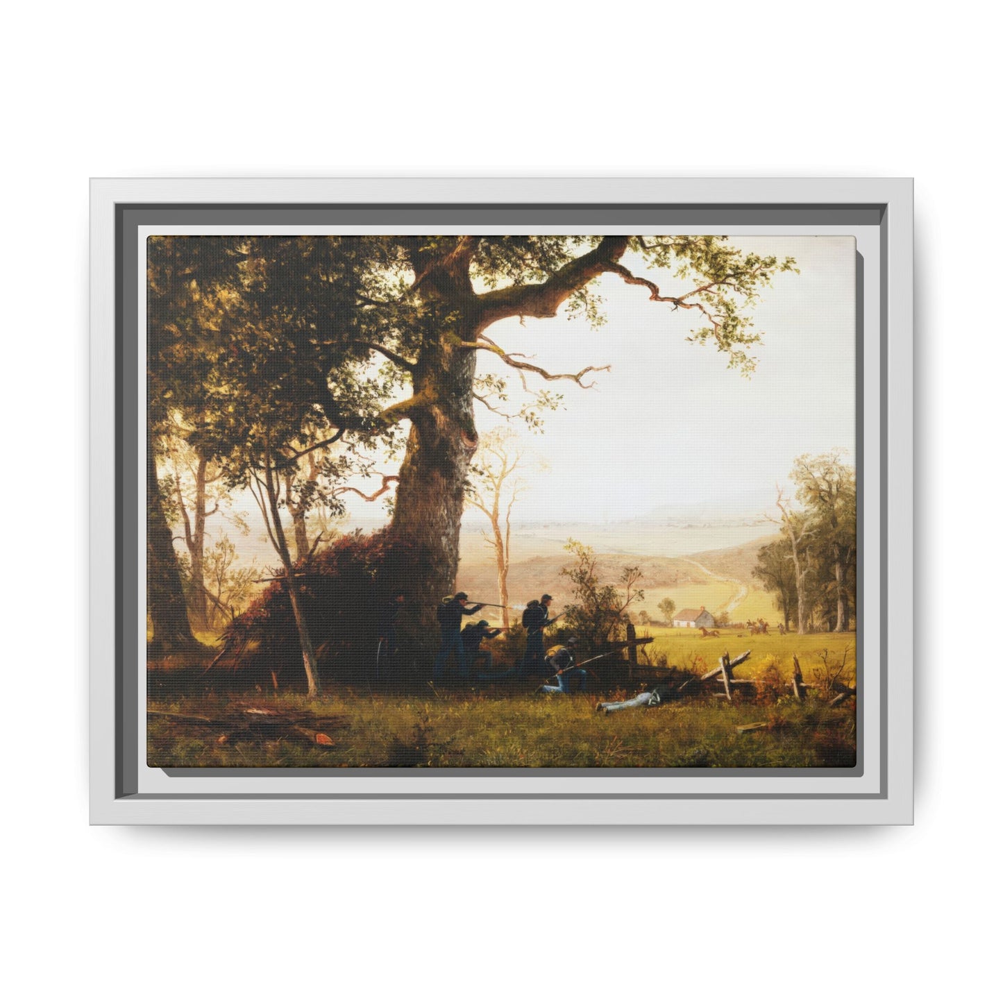 Bierstadt, Albert -  Guerrilla Warfare (1861) - Matte Canvas, Framed