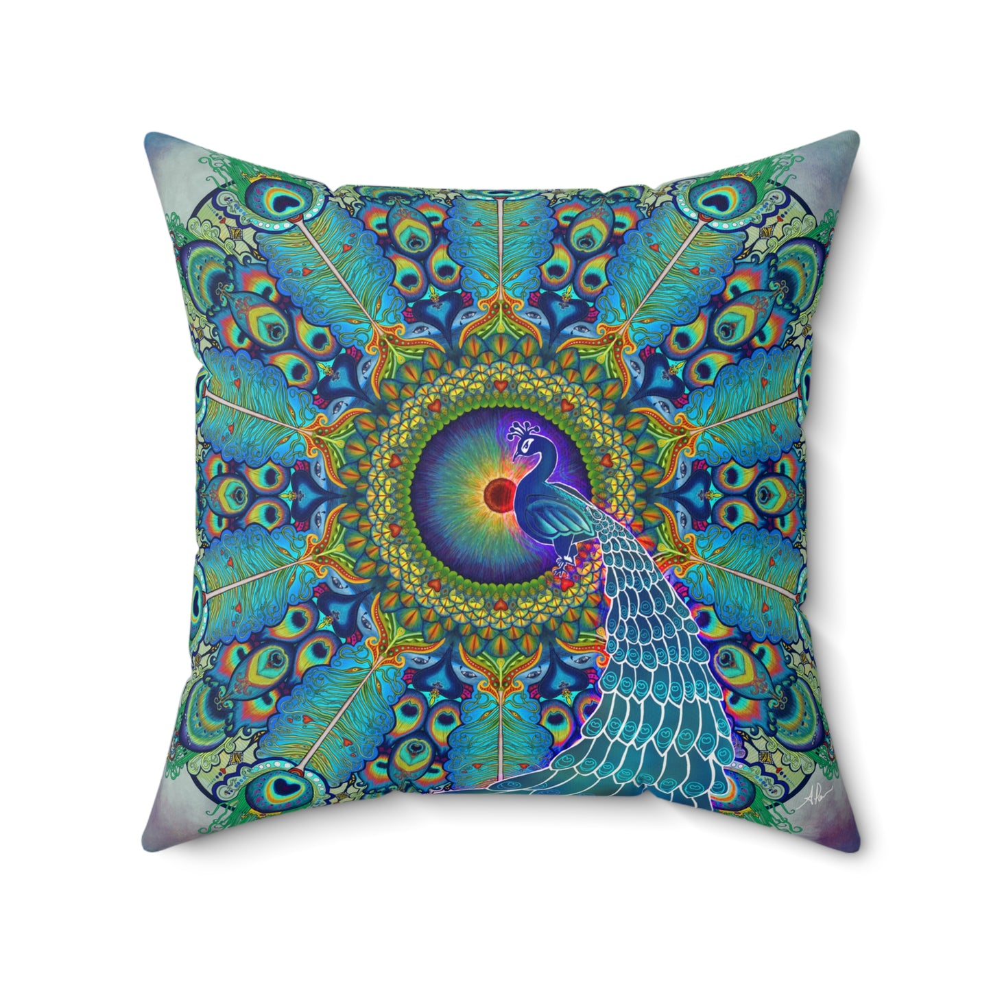 Pacio, Adam - Melek Taus Mandala - Suede Square Pillow