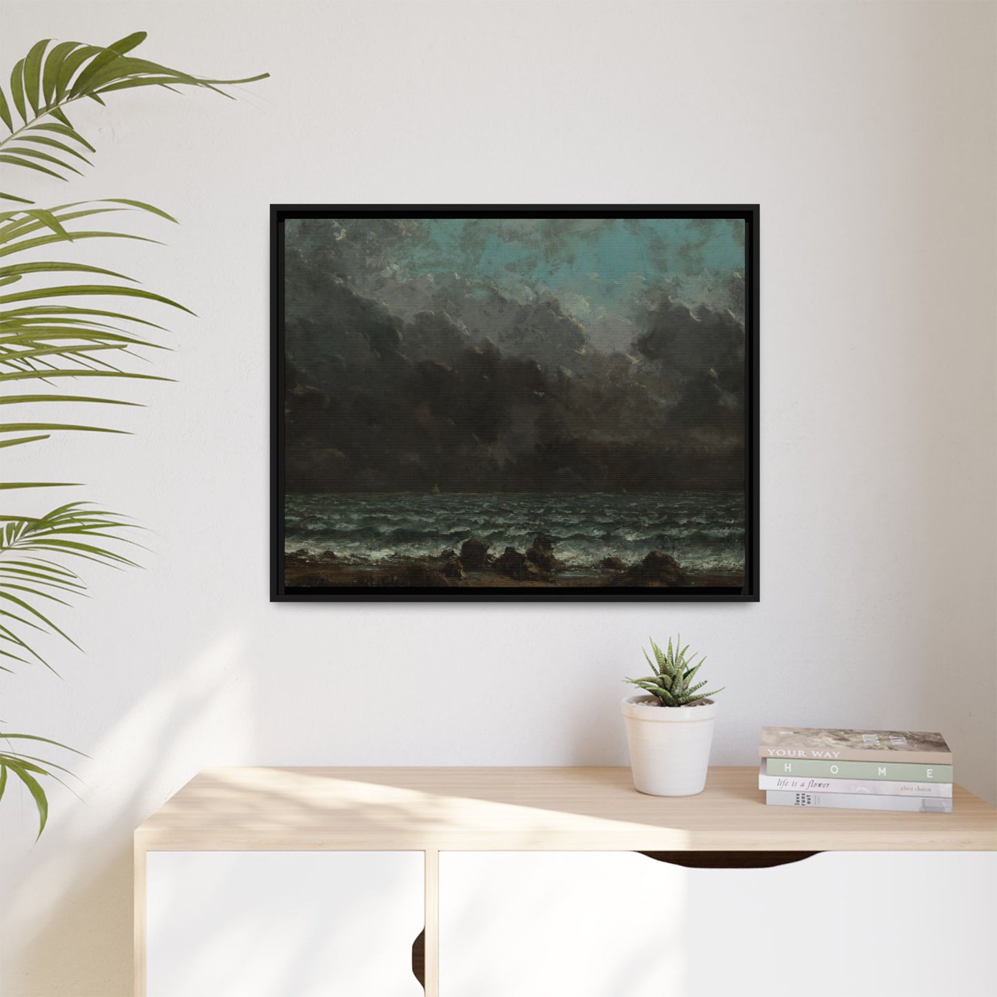 Courbet, Gustave - The Sea (1865) - Matte Canvas, Framed