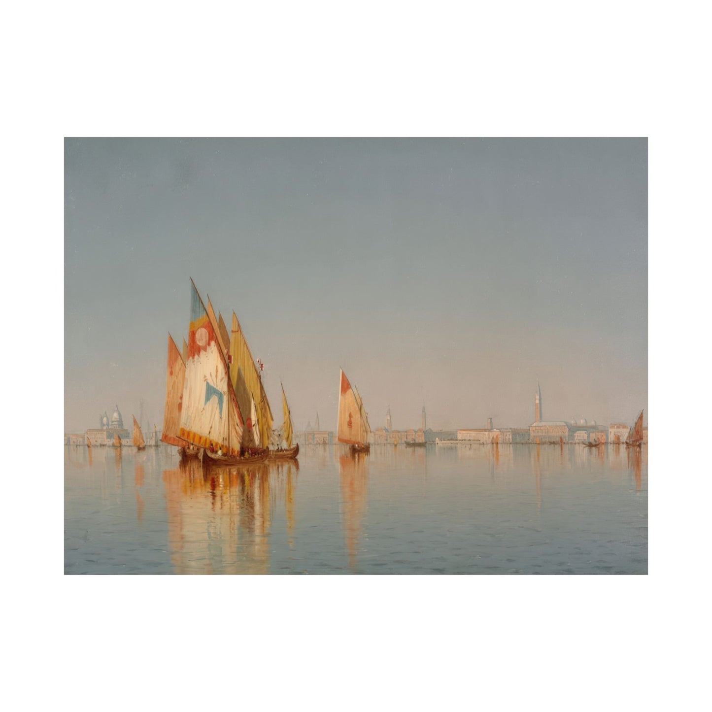 Gifford, Sanford Robinson - Venetian Sails: A Study (1873) - Satin Posters
