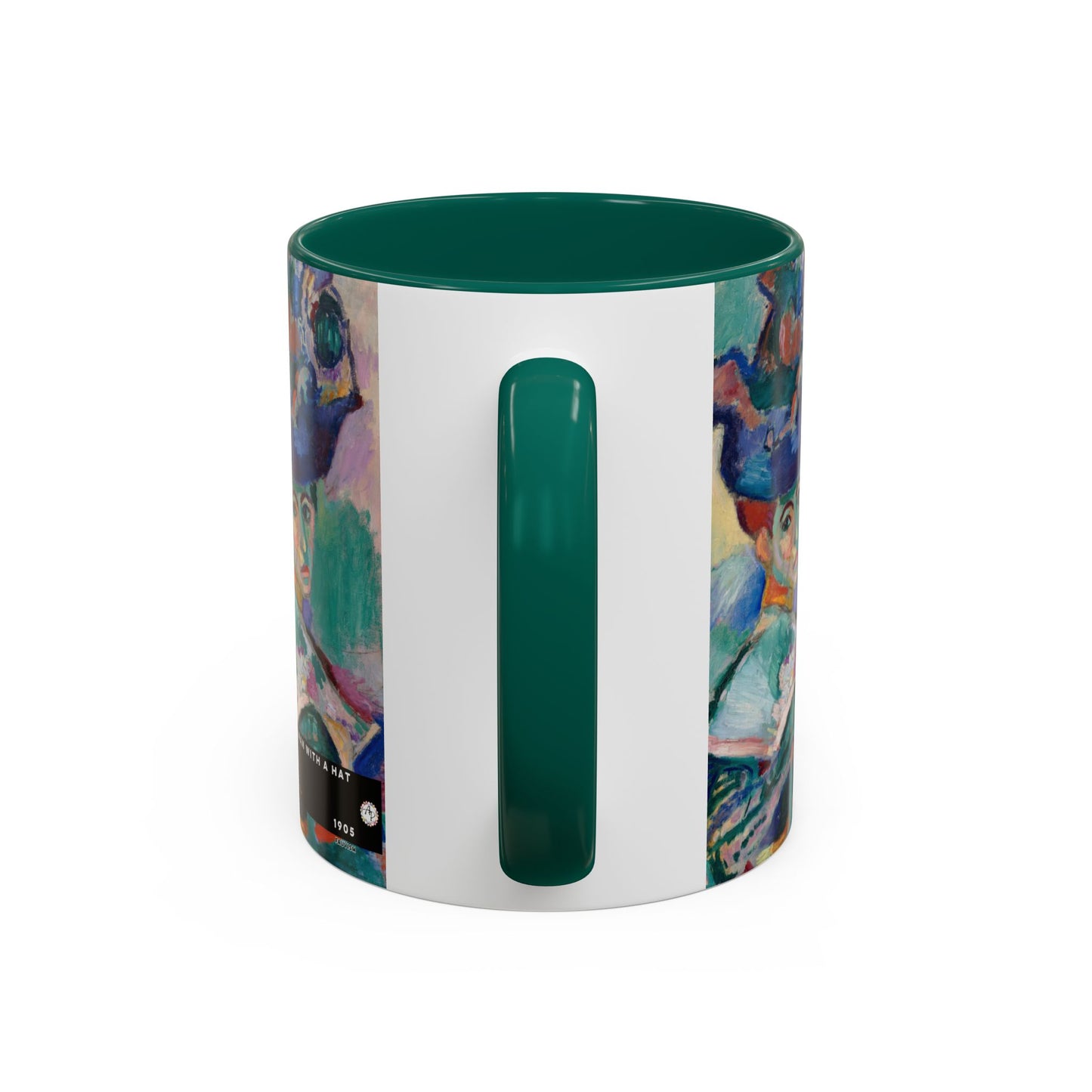 Matisse, Henri - Woman with a Hat (1905) - Colorful Accent Mugs
