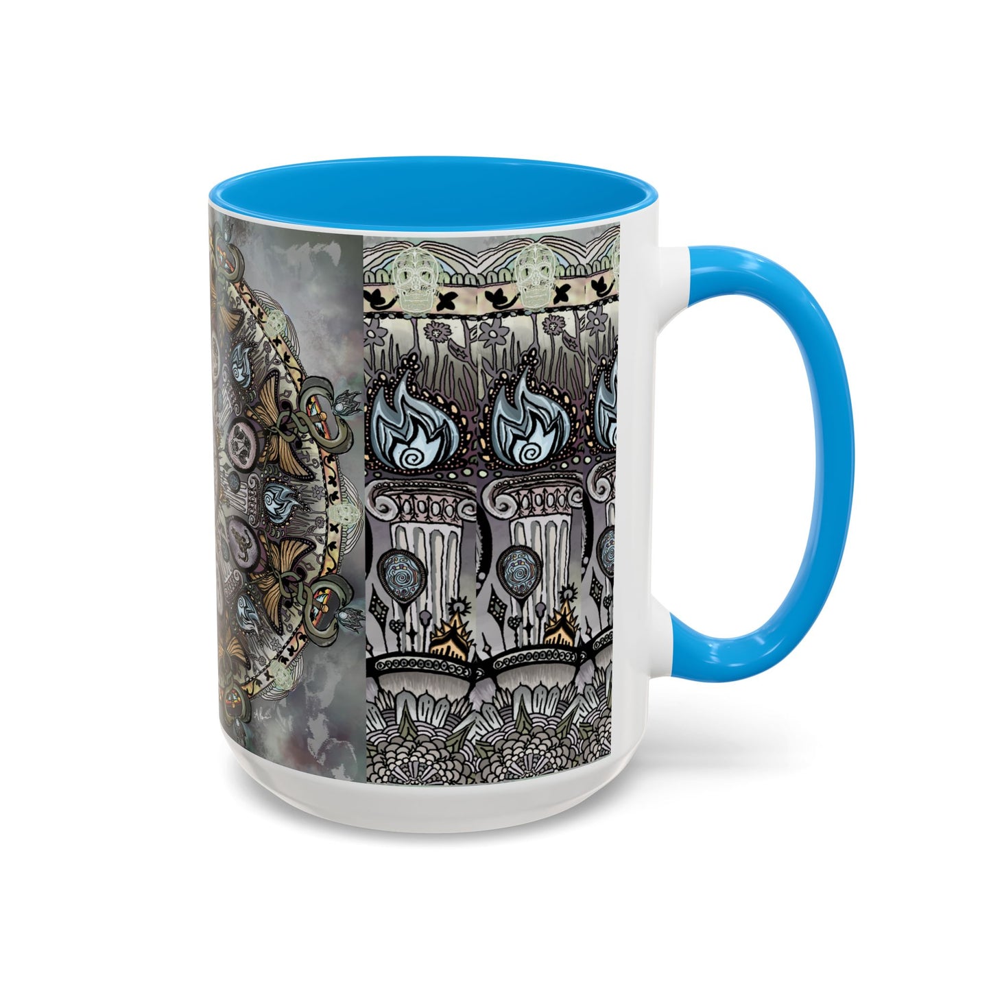 Pacio, Adam - Memento Mori Mandala - Colorful Accent Mugs