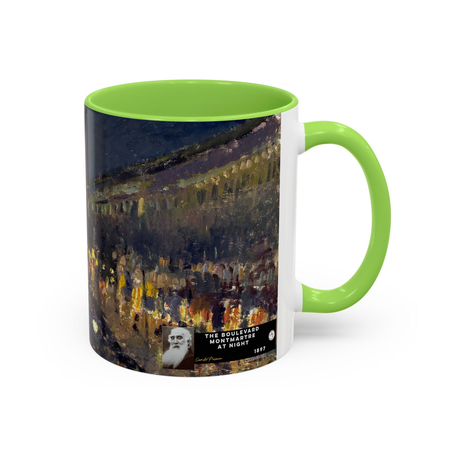 Pissarro, Camille - The Boulevard Montmartre At Night (1897) - Colorful Accent Mugs