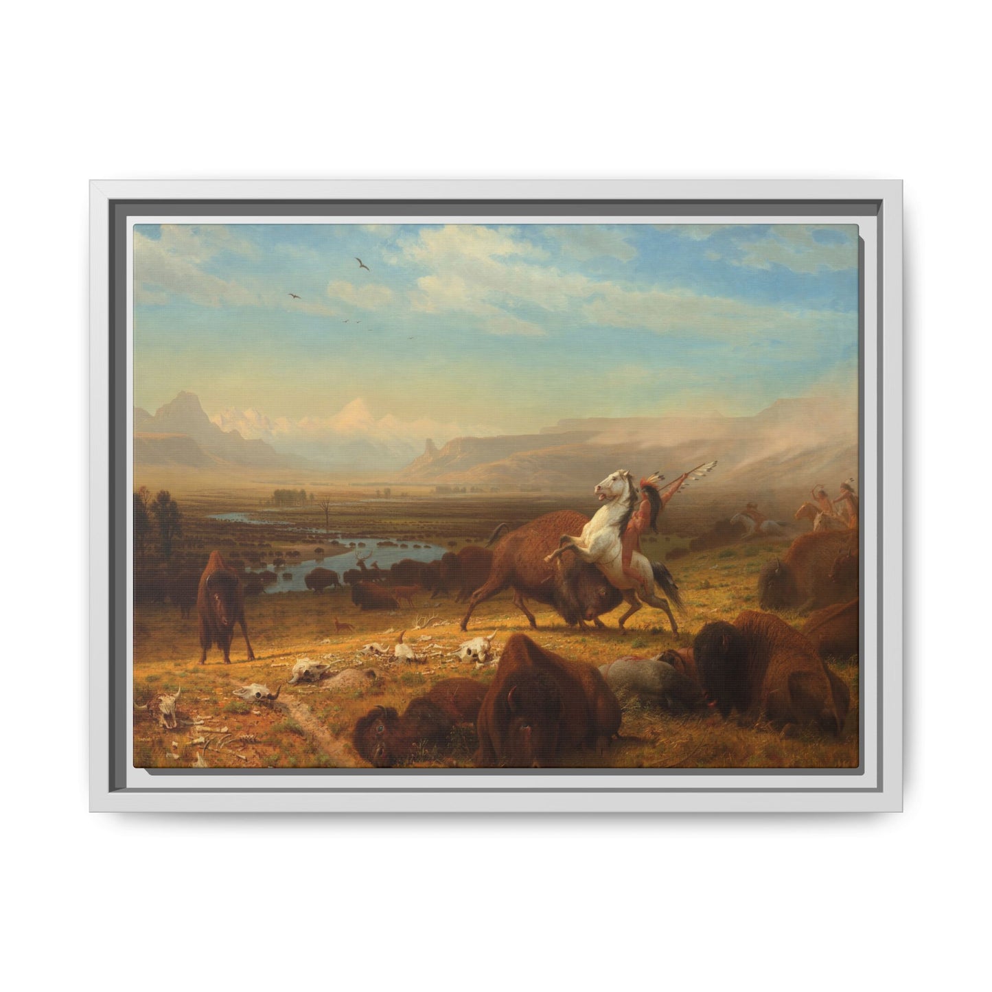 Bierstadt, Albert - The Last of the Buffalo  (1888) - Matte Canvas, Framed