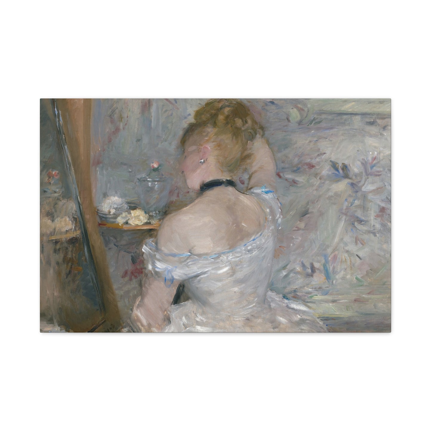 Morisot, Berthe - Woman at Her Toilette (1880) - Canvas Block, unframed