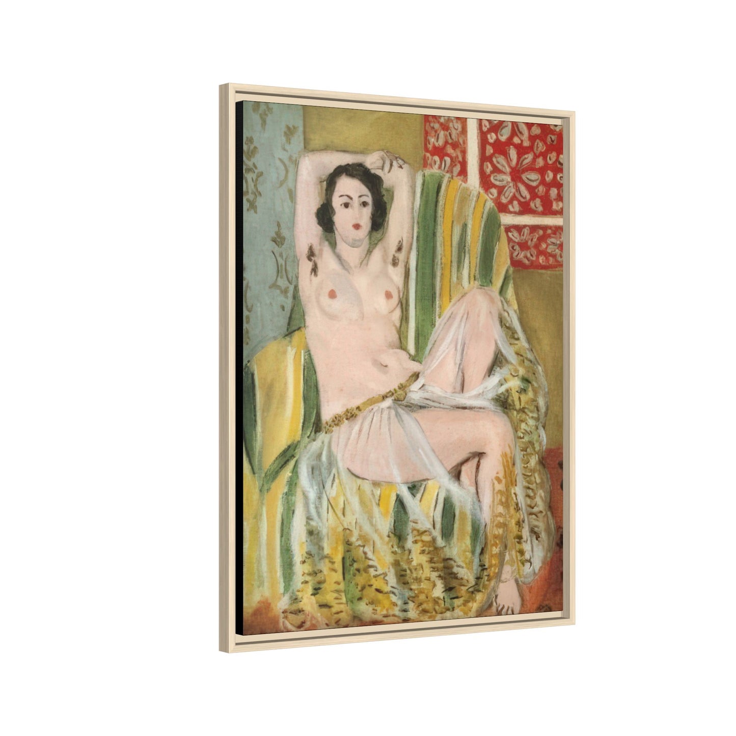 Matisse, Henri - Odalisque with Raised Arms (1923) - Matte Canvas, Framed