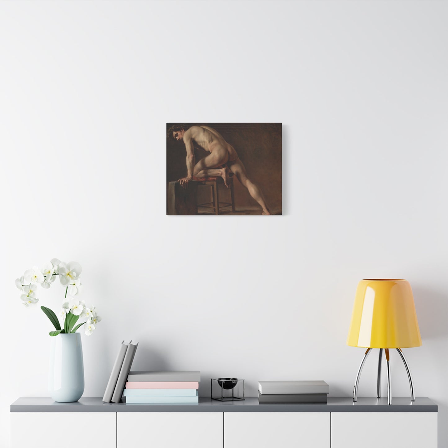 Courbet, Gustave - Study of a Nude Man (1840) - Canvas Block, unframed