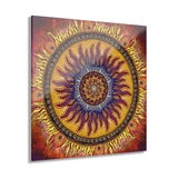 Solar Disc Mandala - Acrylic Block