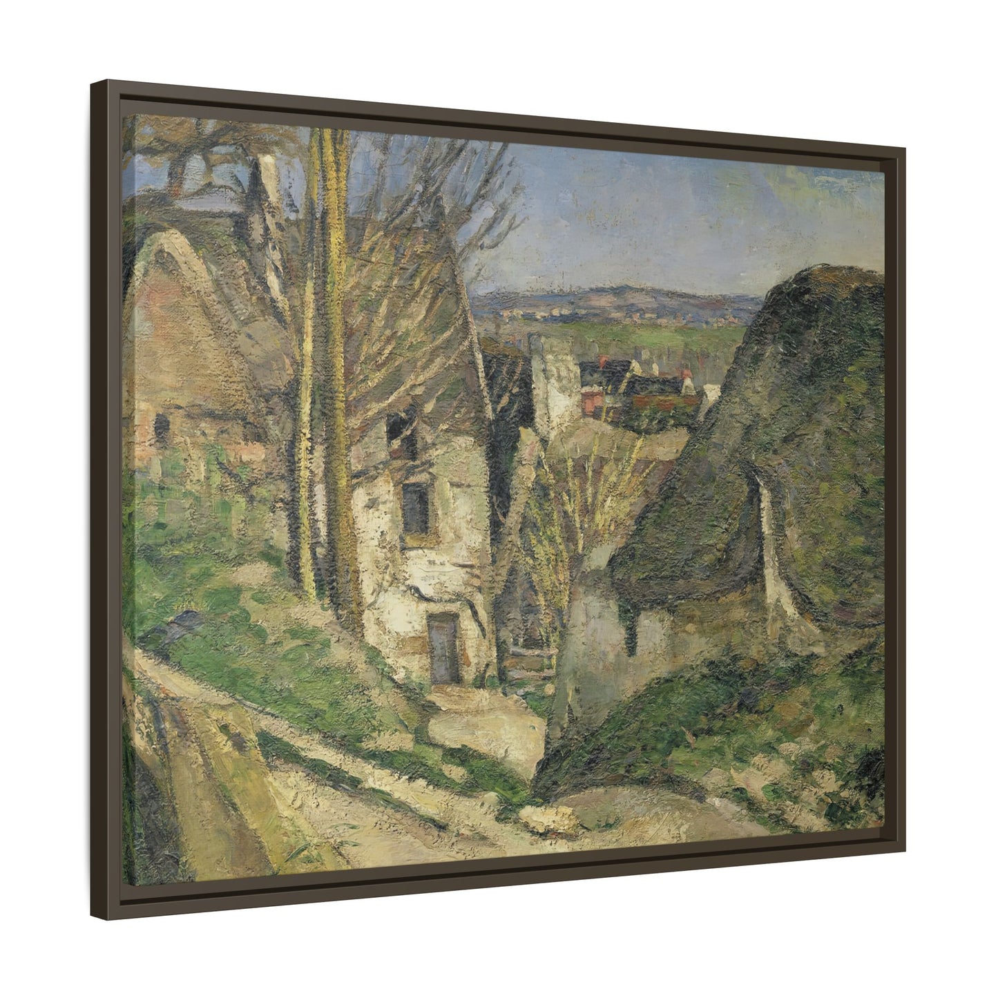 Cézanne, Paul - The House of the Hanged Man, Auvers-sur-Oise (1874) - Matte Canvas, Framed