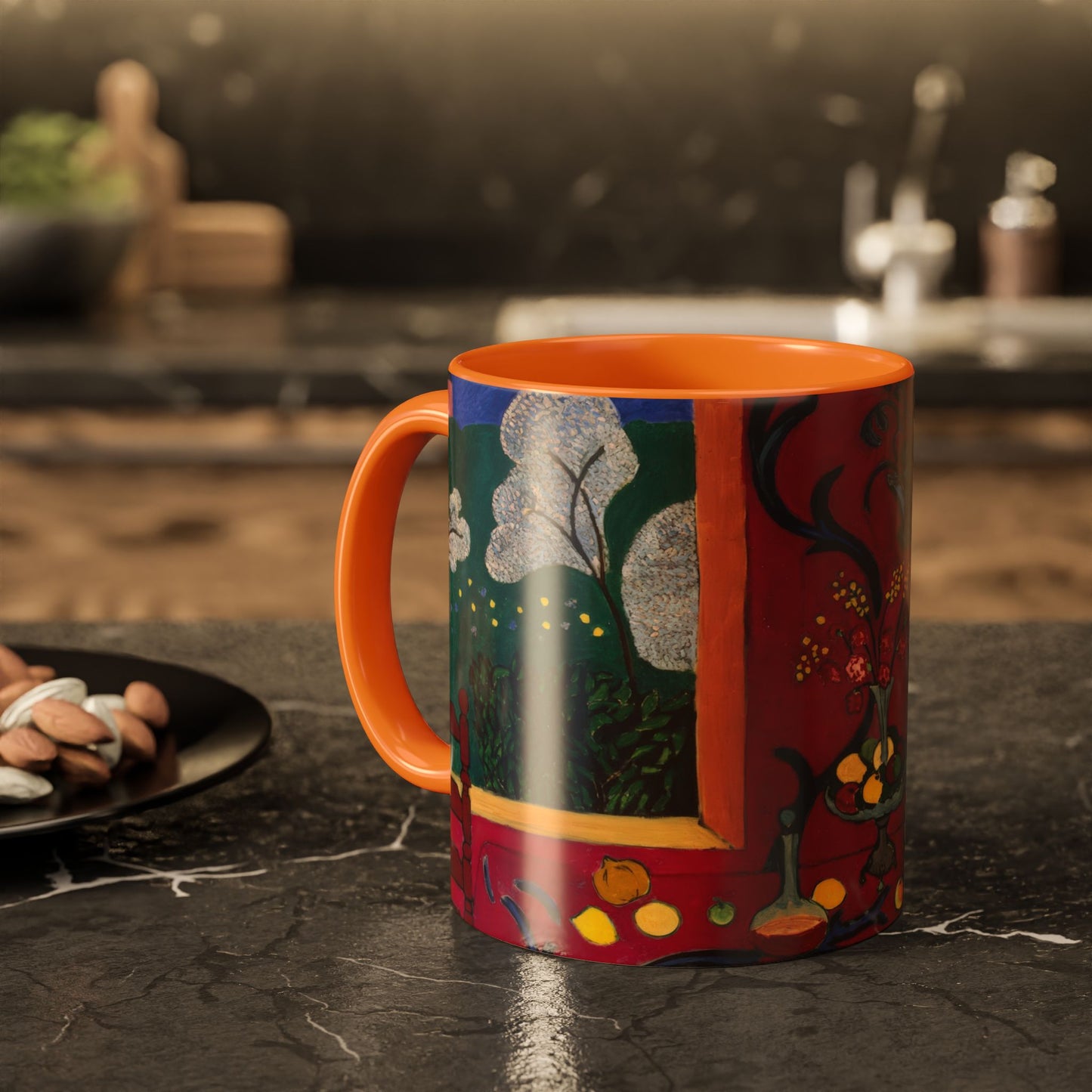 Matisse, Henri - The Dessert Harmony in Red (1908) - Colorful Accent Mugs