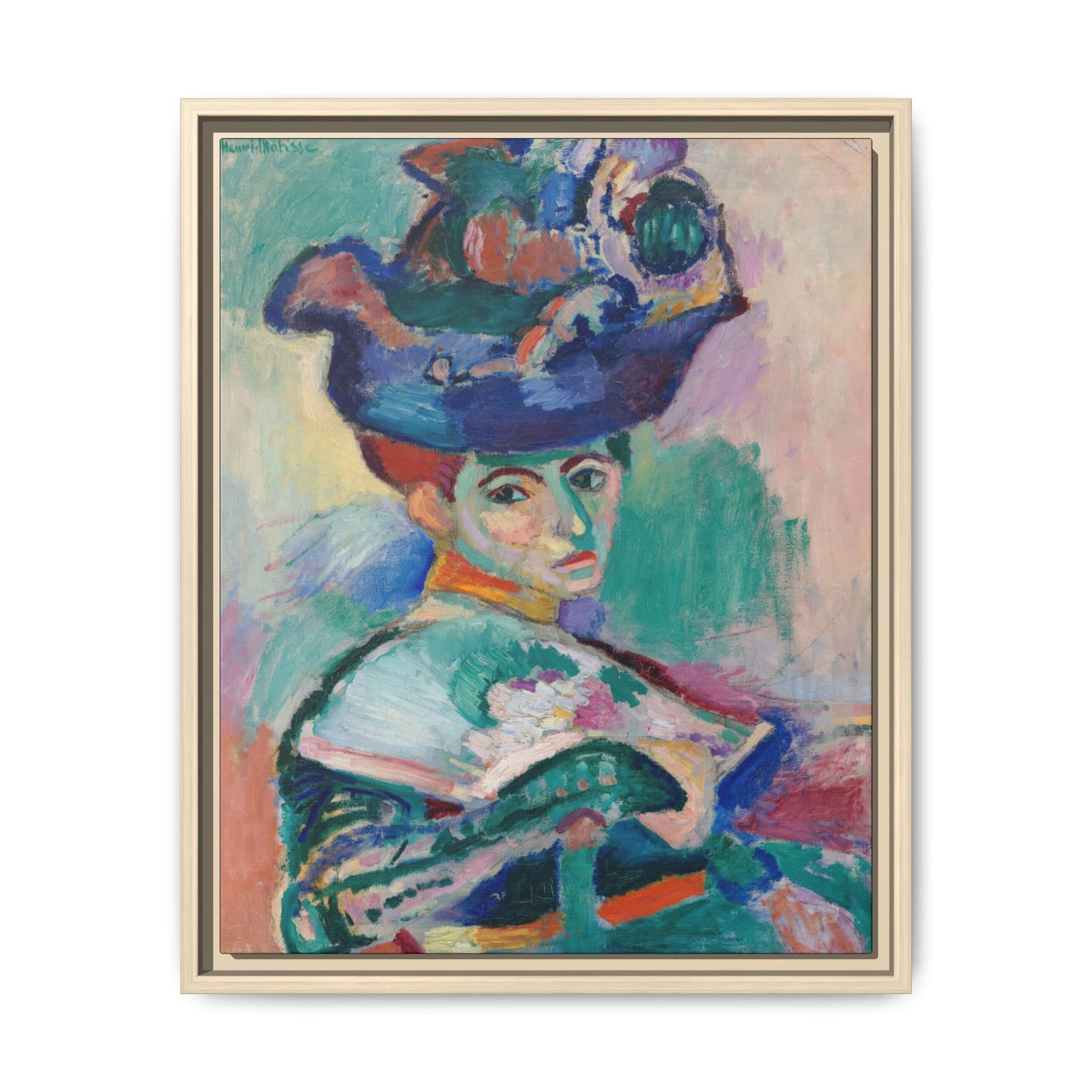 Matisse, Henri - Woman with a Hat (1905) - Matte Canvas, Framed