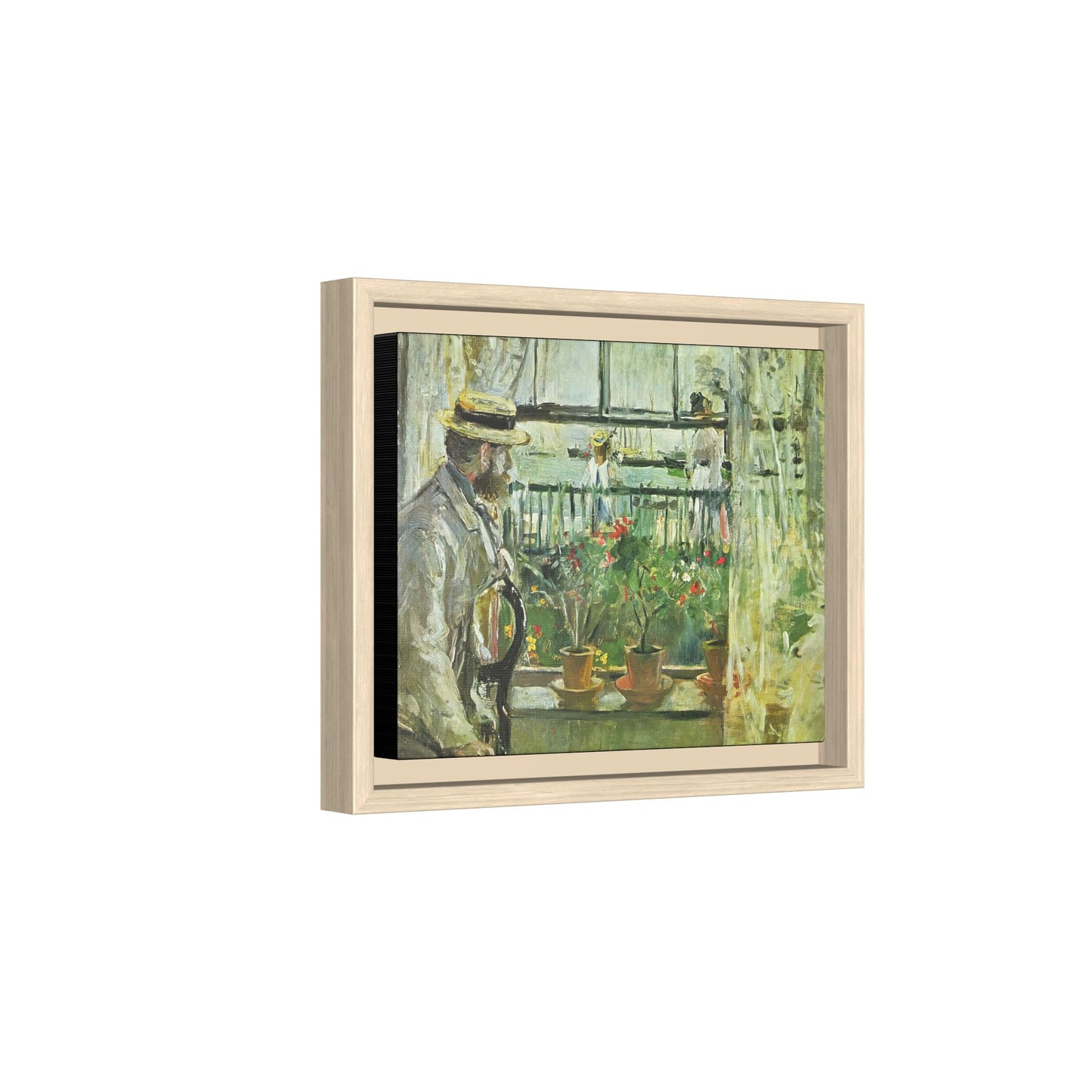 Morisot, Berthe - Eugene Manet on the Isle of Wight (1875) - Matte Canvas, Framed