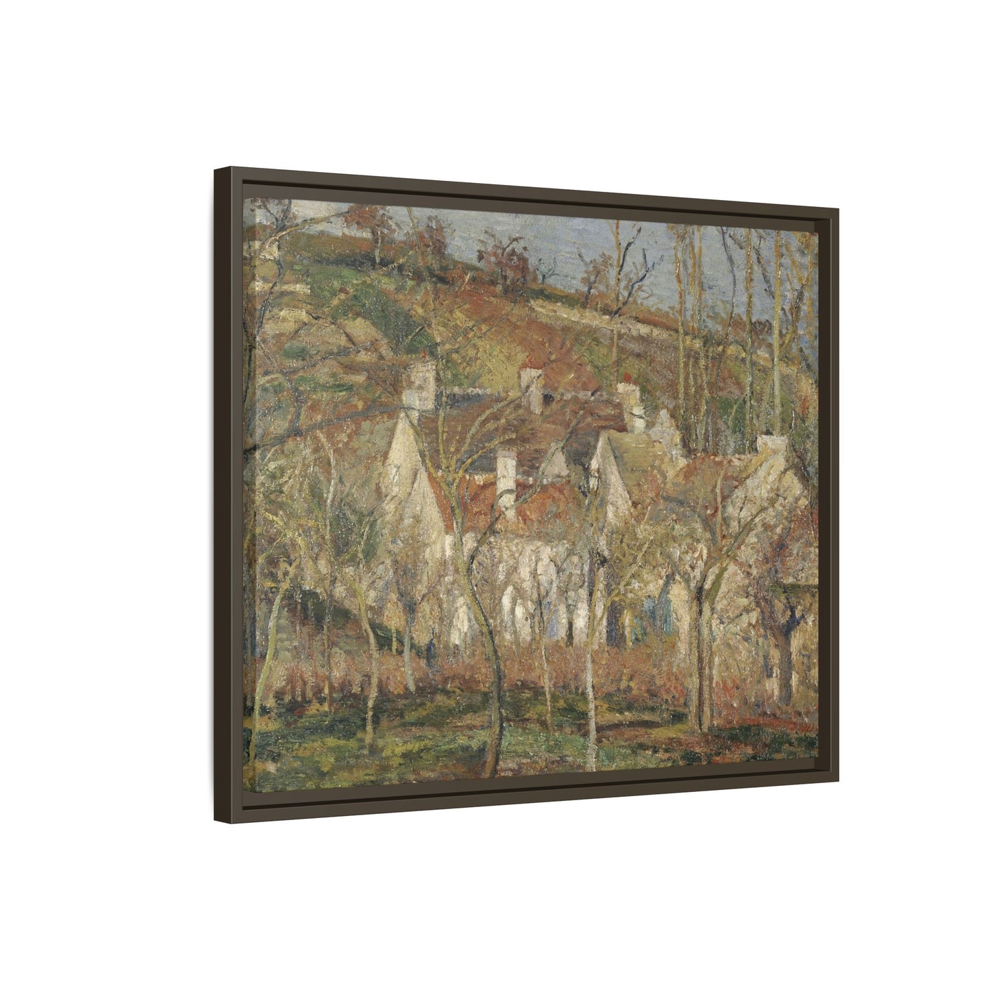 Pissarro, Camille - Red Roofs, Corner of a Village in Winter (1877) - Matte Canvas, Framed