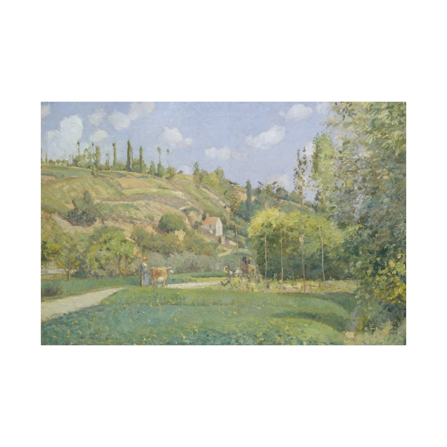 Pissarro, Camille - A Cowherd at Valhermeil, Auvers-sur-Oise (1874) - Canvas Block, unframed