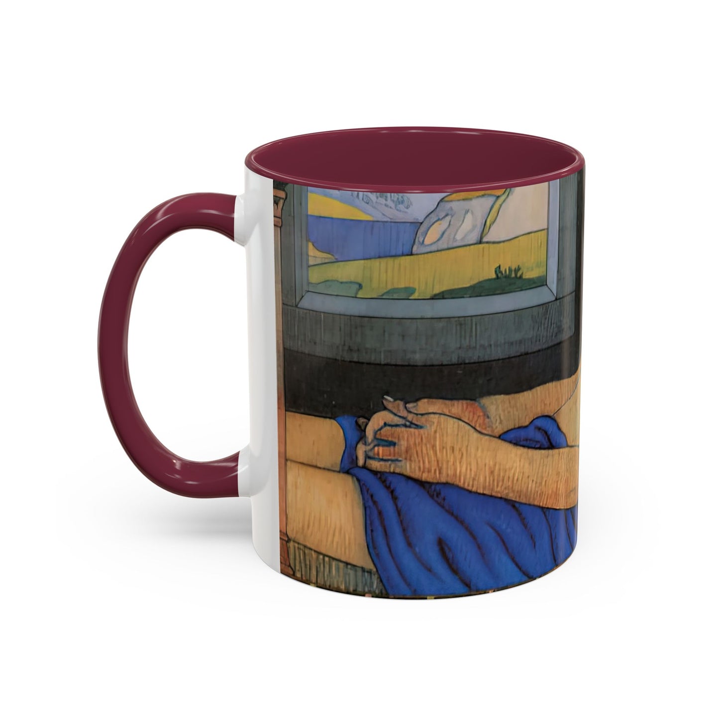 Filiger, Charles - The Recumbent Christ (1895) - Colorful Accent Mugs