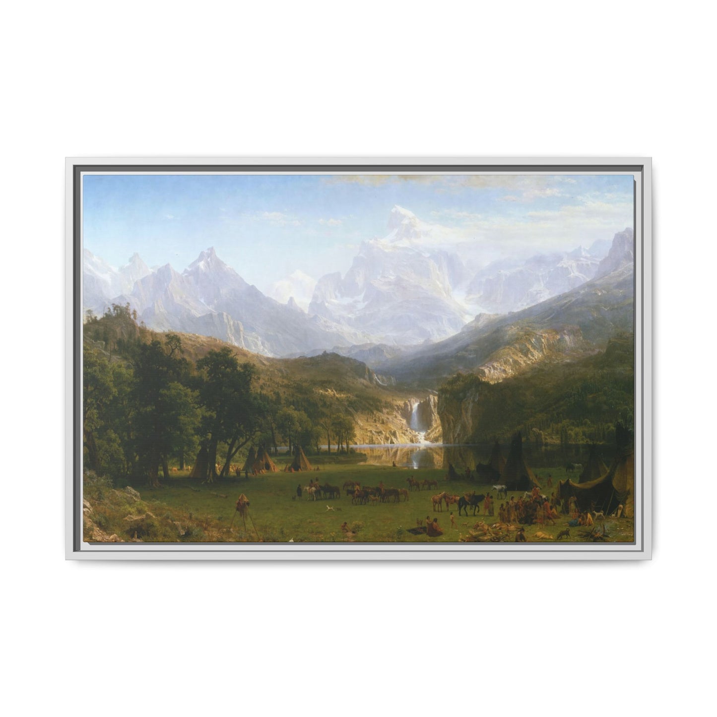 Bierstadt, Albert - The Rocky Mountains, Lander’s Peak (1863) - Matte Canvas, Framed