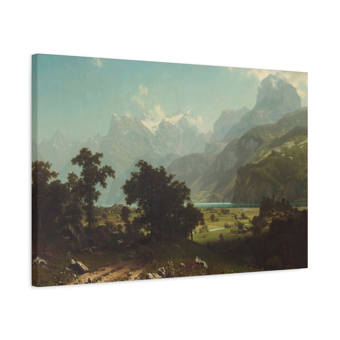 Bierstadt, Albert - Lake Lucerne (1858) - Canvas Block, unframed