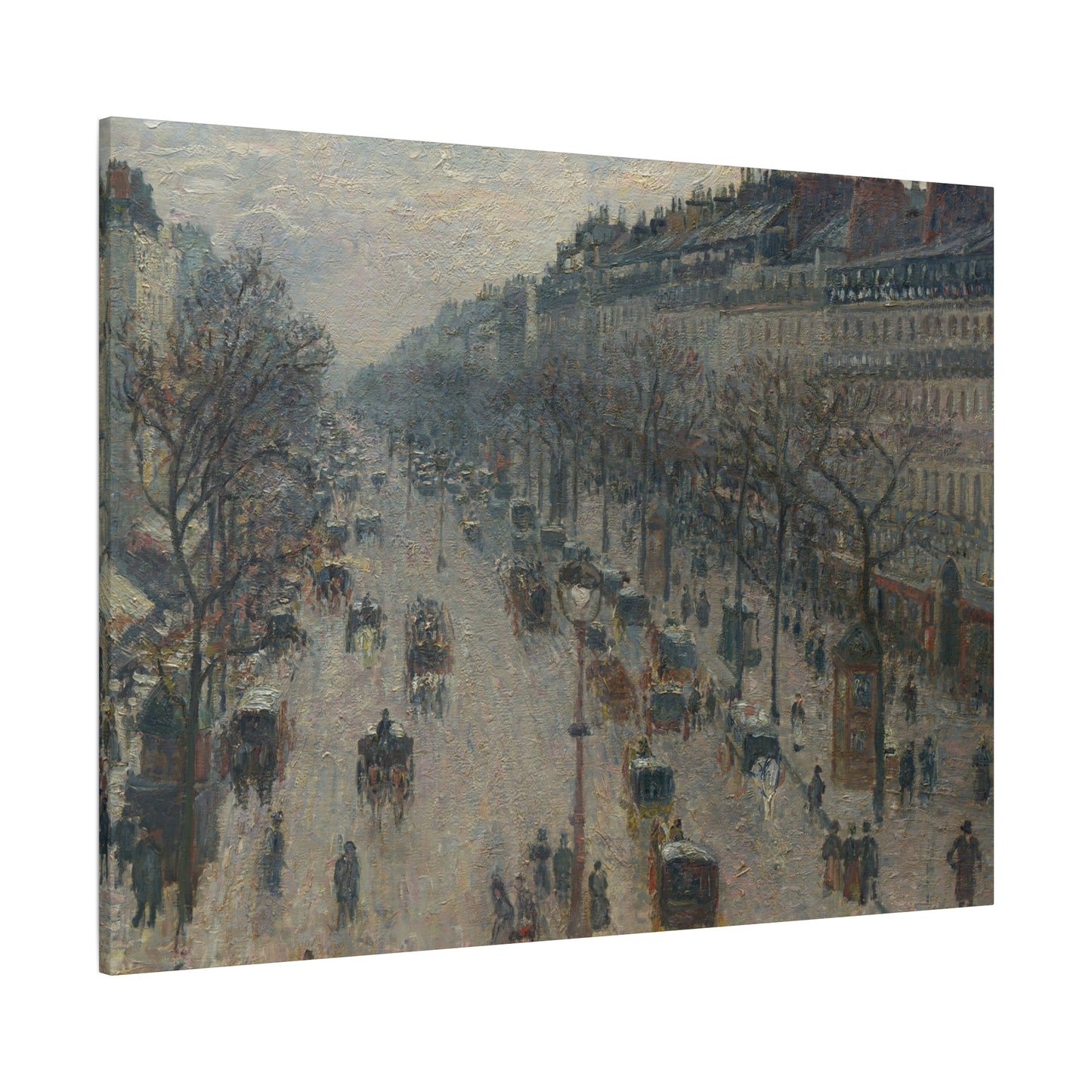 Pissarro, Camille - Boulevard Montmartre, Winter Morning (1897) - Canvas Block, unframed