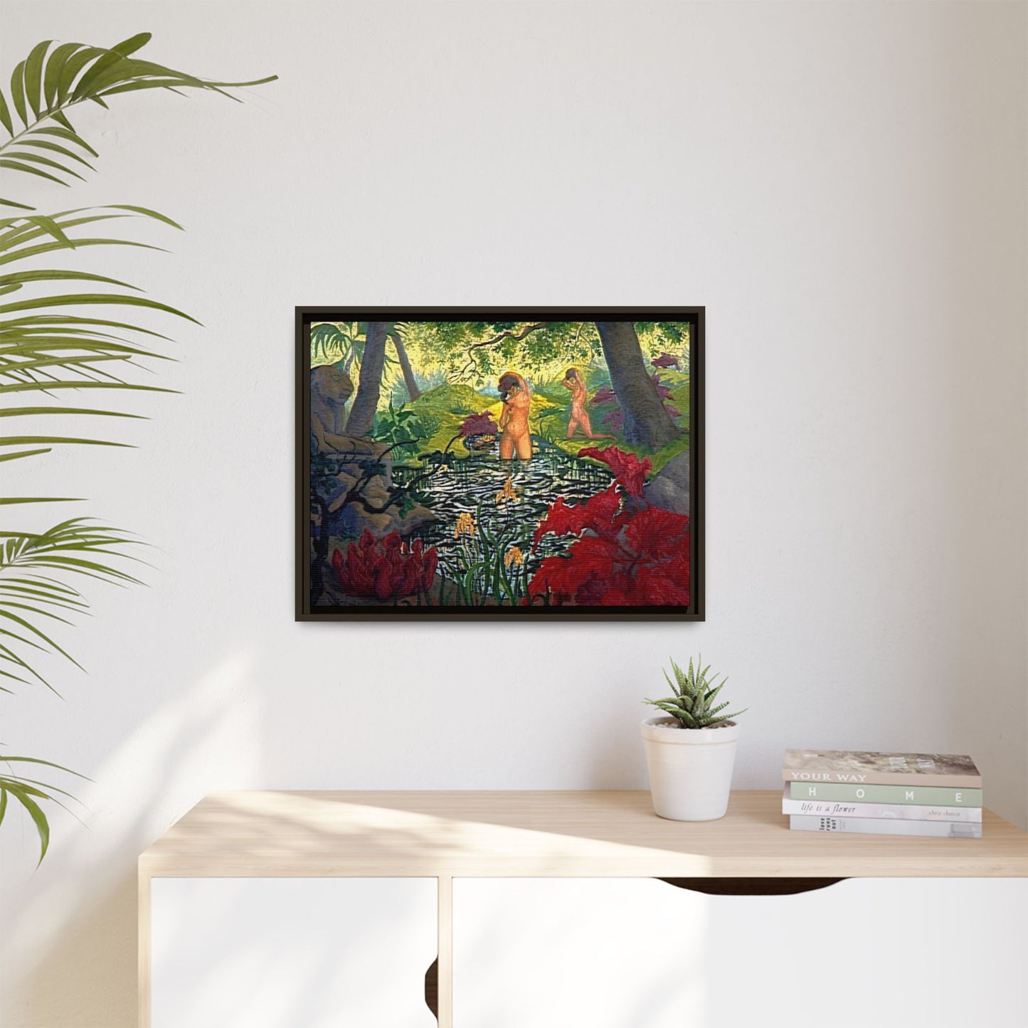 Ranson, Paul - The Lotus Bather (1906) - Matte Canvas, Framed