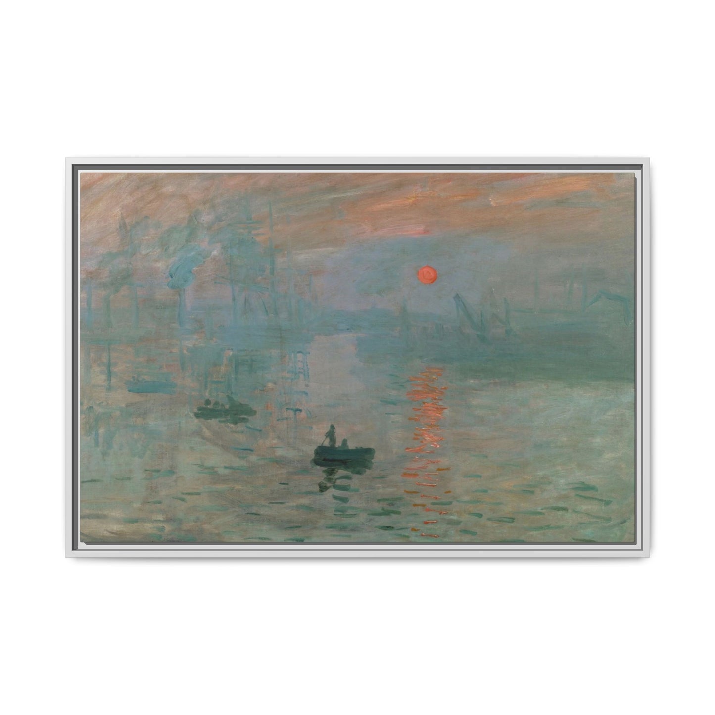 Monet, Claude - Impression, Sunrise (1872) - Matte Canvas, Framed
