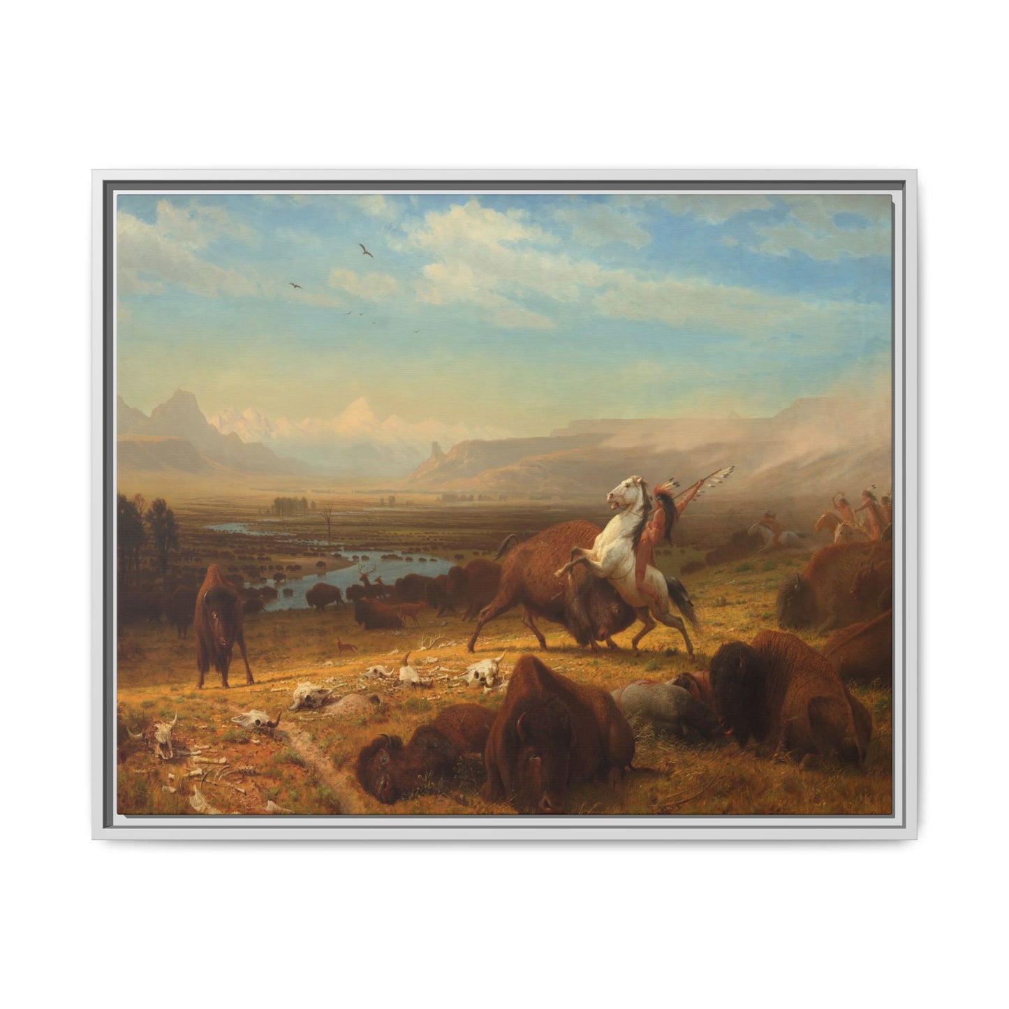 Bierstadt, Albert - The Last of the Buffalo  (1888) - Matte Canvas, Framed