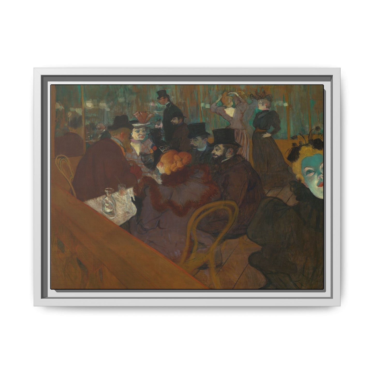 Toulouse-Lautrec, Henri - At the Moulin Rouge (1892) - Matte Canvas, Framed