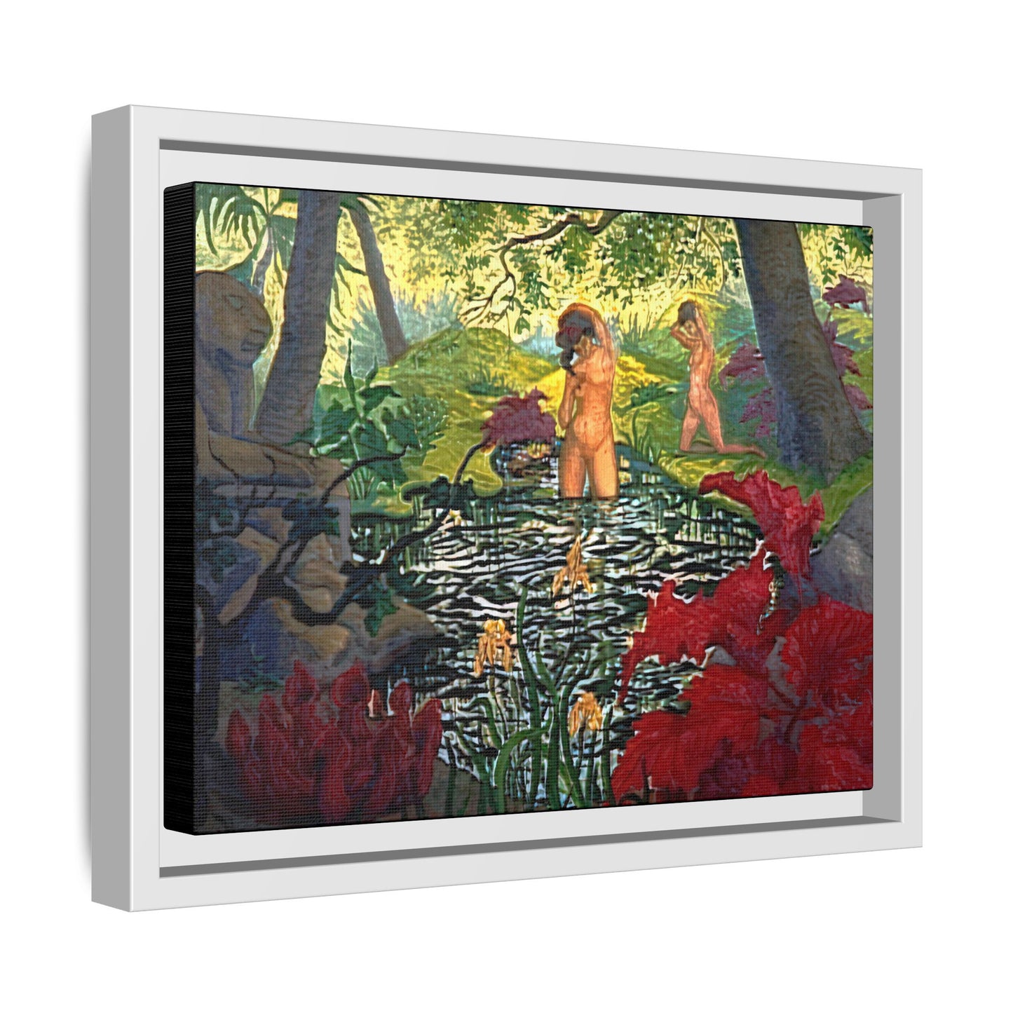 Ranson, Paul - The Lotus Bather (1906) - Matte Canvas, Framed