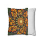 Monarch Butterfly Mandala - Faux Suede Square Pillowcase