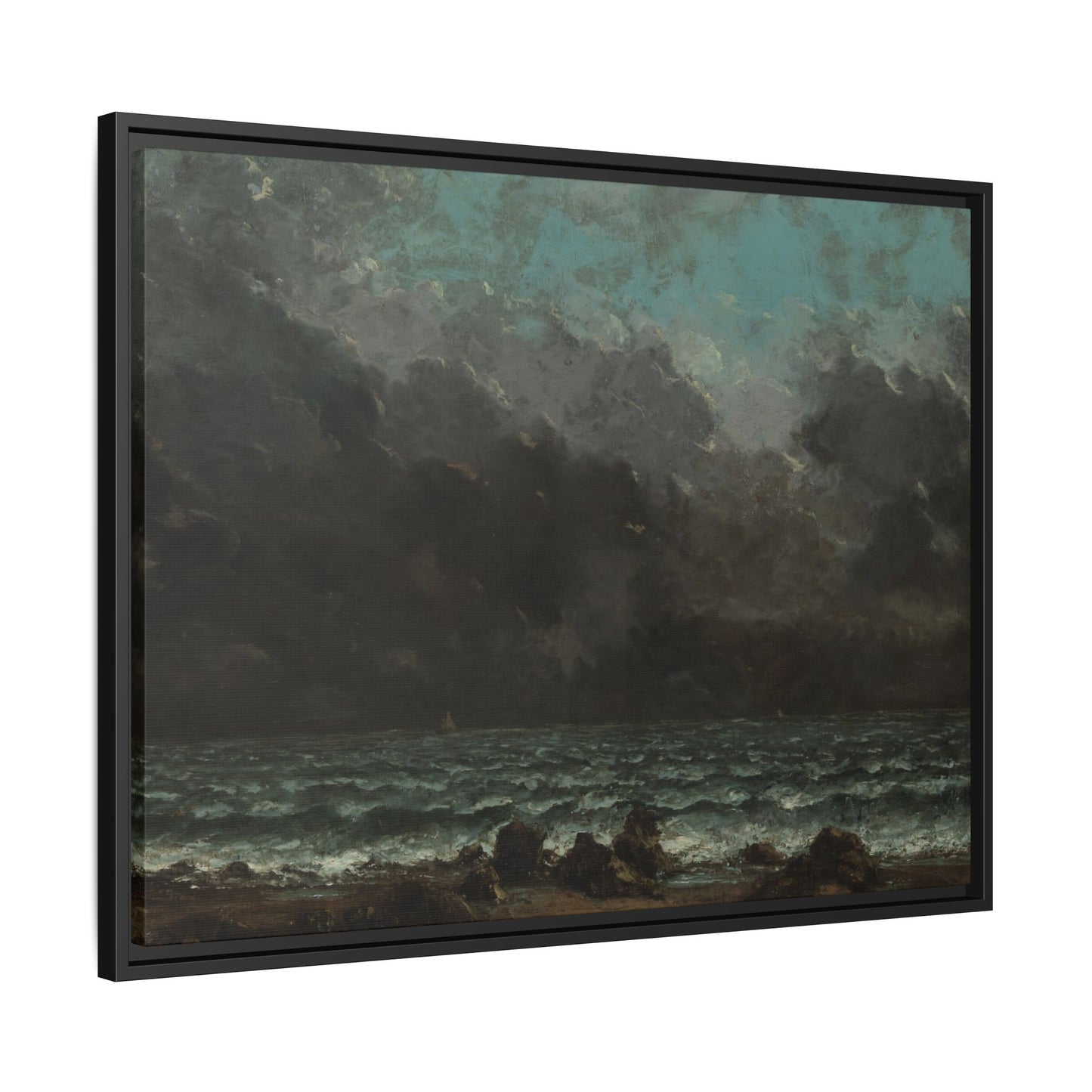 Courbet, Gustave - The Sea (1865) - Matte Canvas, Framed