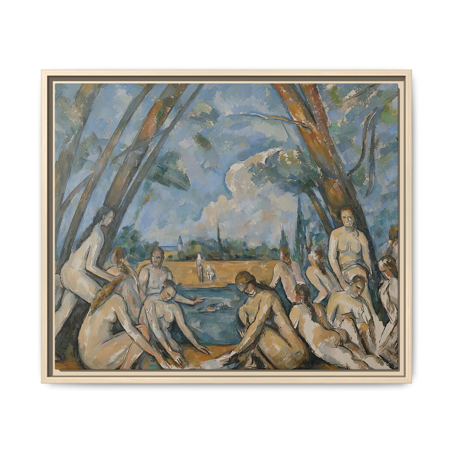Cézanne, Paul - The Large Bathers (1906) - Matte Canvas, Framed