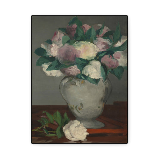 Manet, Édouard - Peonies (1864) - Canvas Block, unframed