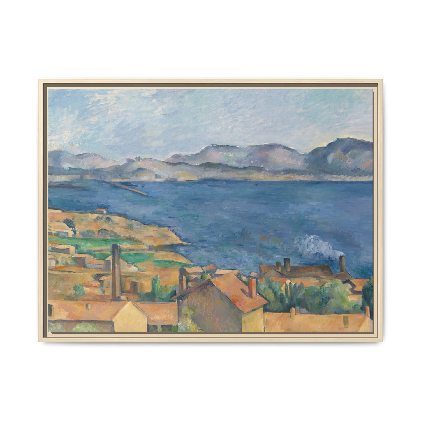 Cézanne, Paul - The Bay of Marseille, Seen from L'Estaque (1885) - Matte Canvas, Framed
