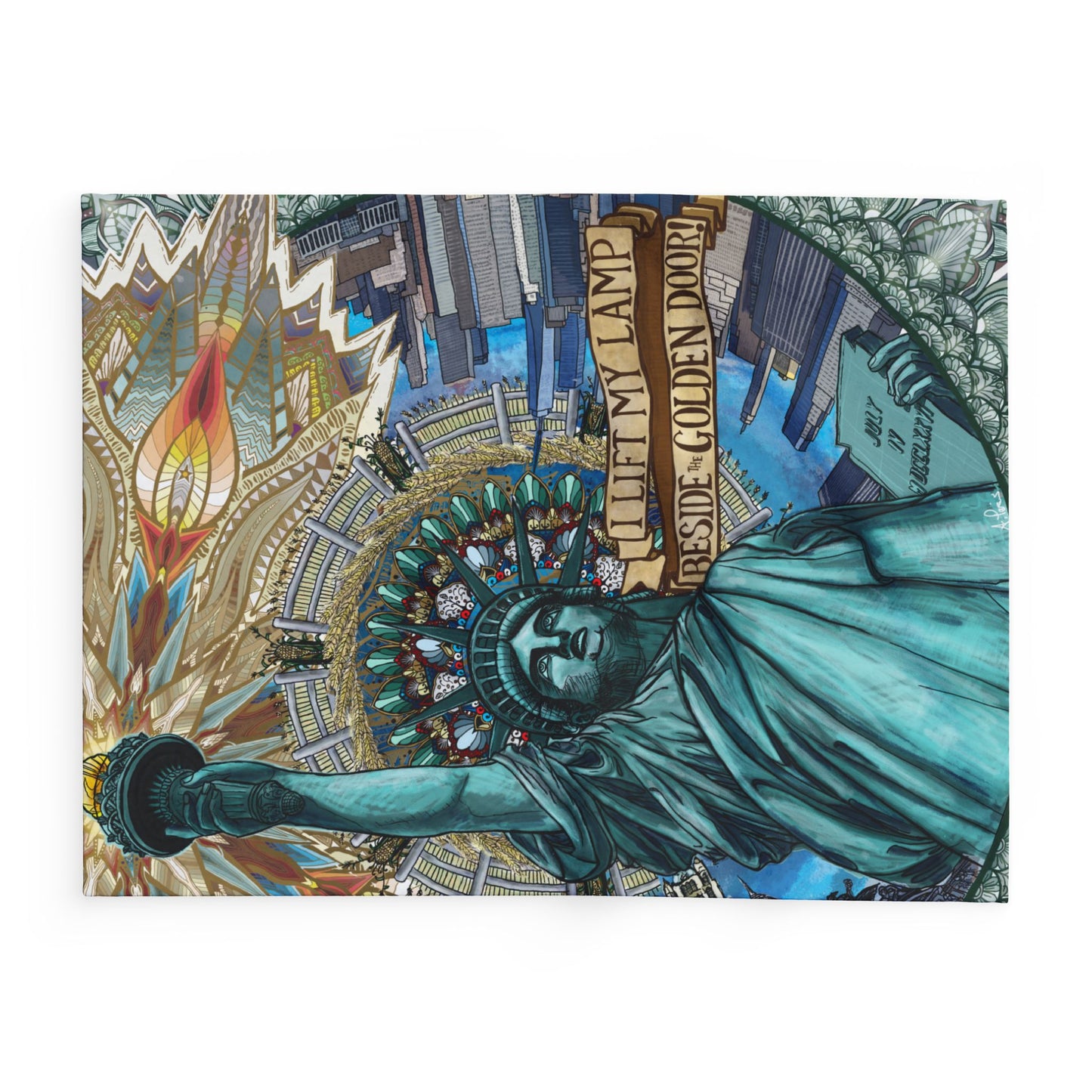 Pacio, Adam - Liberty Mandala - Arctic Fleece Blanket