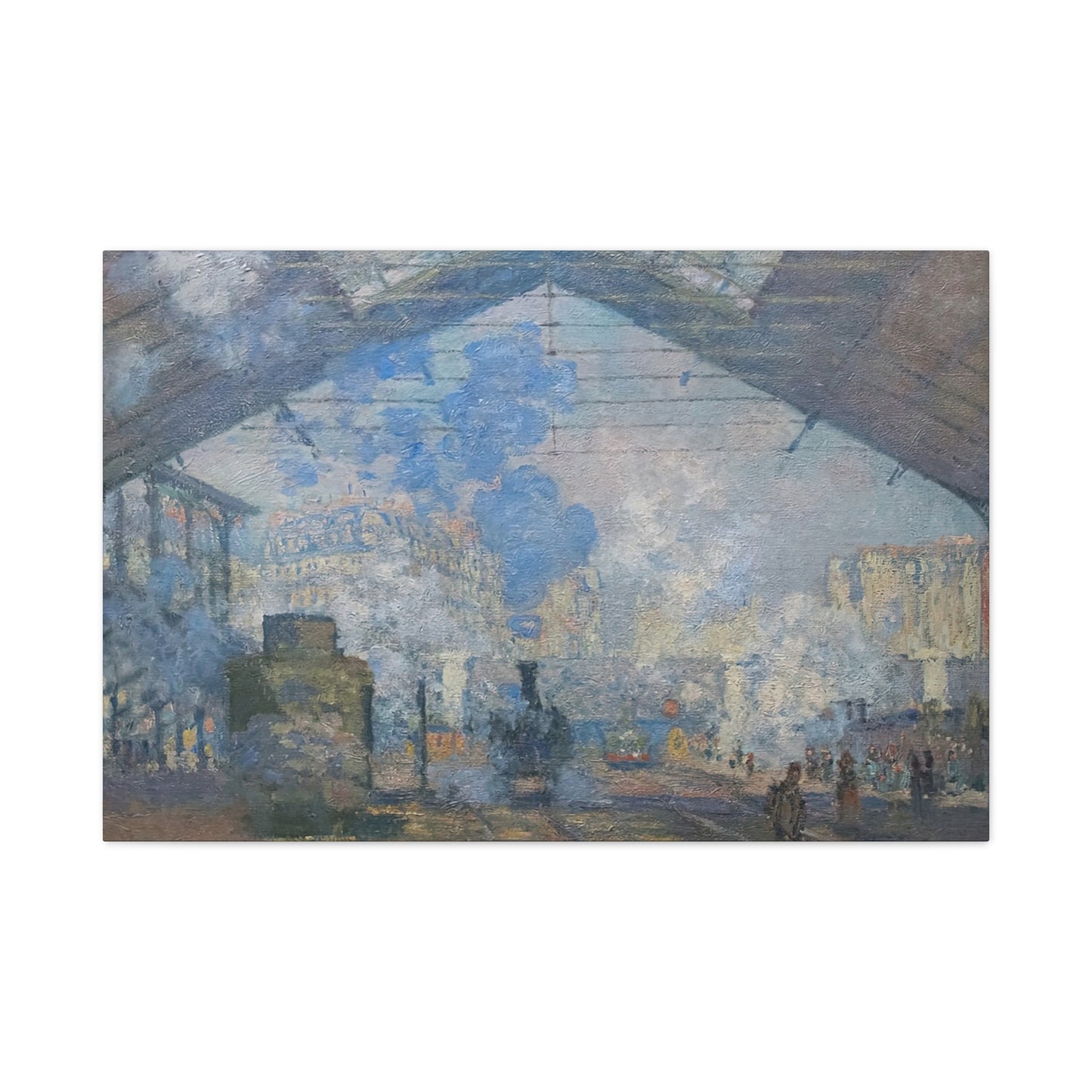 Monet, Claude - Le Gare Saint-Lazare (1877) - Canvas Block, unframed