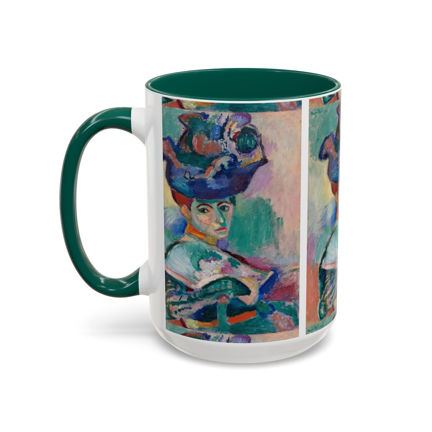 Matisse, Henri - Woman with a Hat (1905) - Colorful Accent Mugs